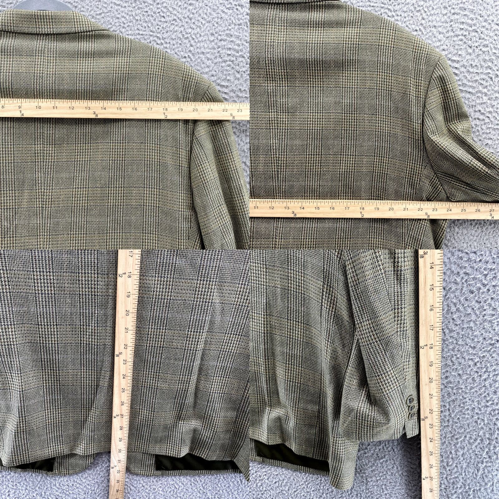 Pierre Balmain Pierre Balmain Jacket Adult 46R Beige Plaid Silk Wool Blazer Sport Coat Men’s Shirt? Size 46R - 8 Thumbnail