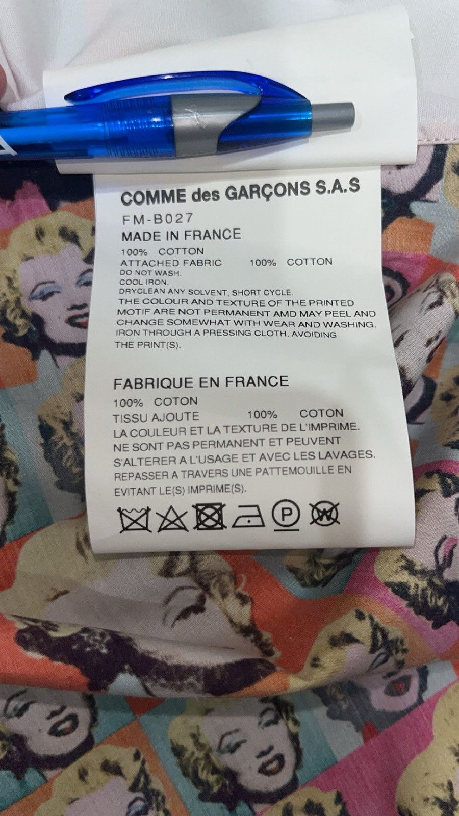 Comme des Garcons SHIRT Comme Des Garcons Shirt x Andy Warhol Marilyn Monroe Size US L / EU 52-54 / 3 - 8 Thumbnail