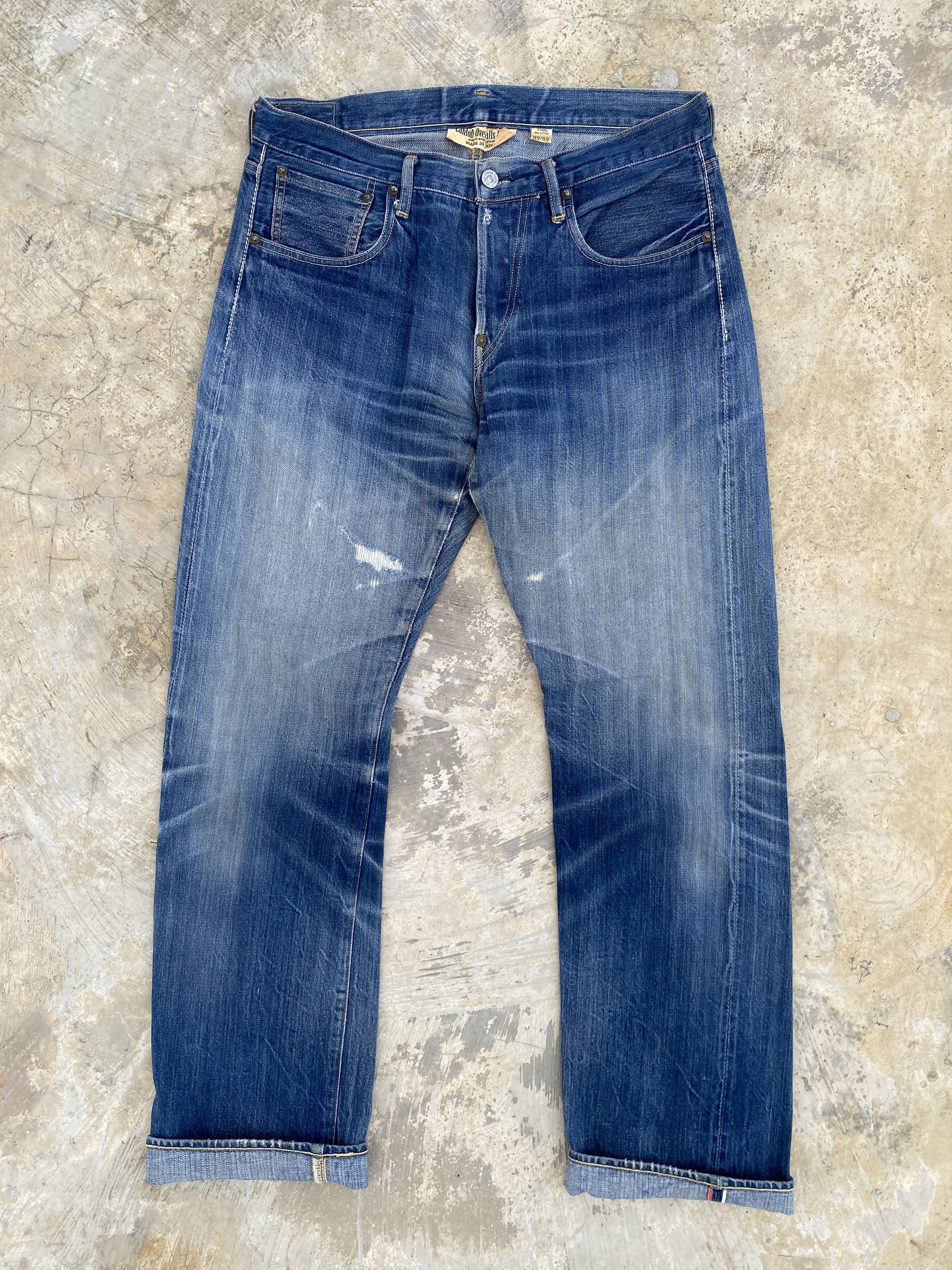 Japanese Brand Canton Overalls Lot 2000 Selvedge Jeans Size US 33 - 1 Thumbnail
