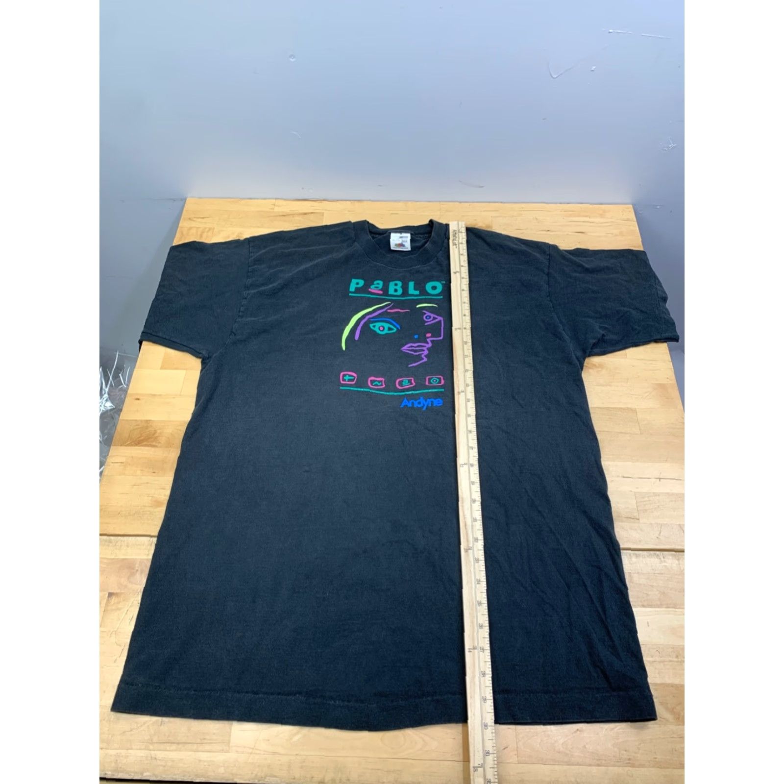 Fruit Of The Loom VINTAGE Pablo tnao Andyne Art Shirt Men L Black Pablo Picaso 12899 Size US L / EU 52-54 / 3 - 4 Thumbnail