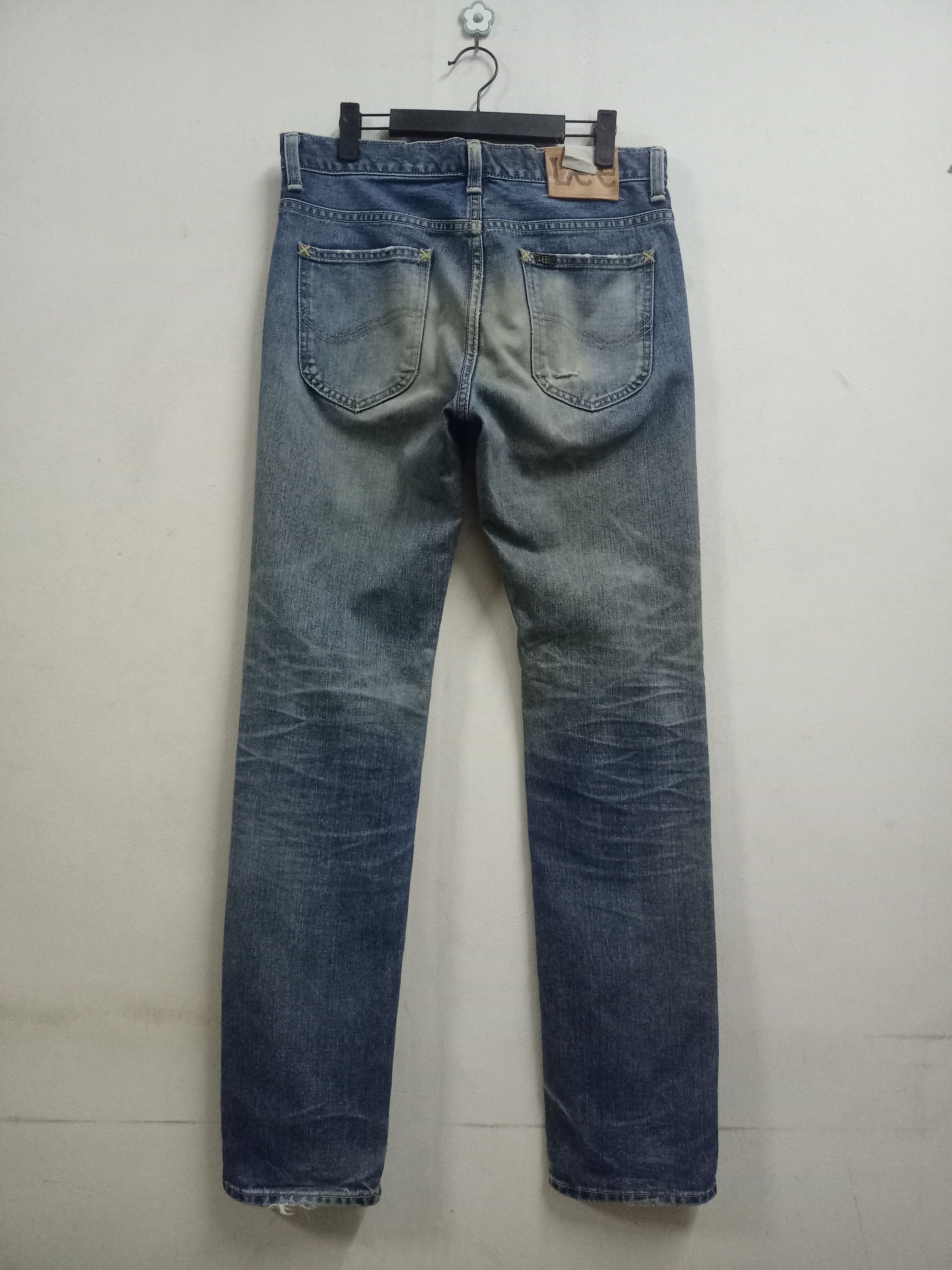 Lee Vintage Japanese Lee Riders Blue Wash Distressed Jeans Size US 33 - 2 Thumbnail