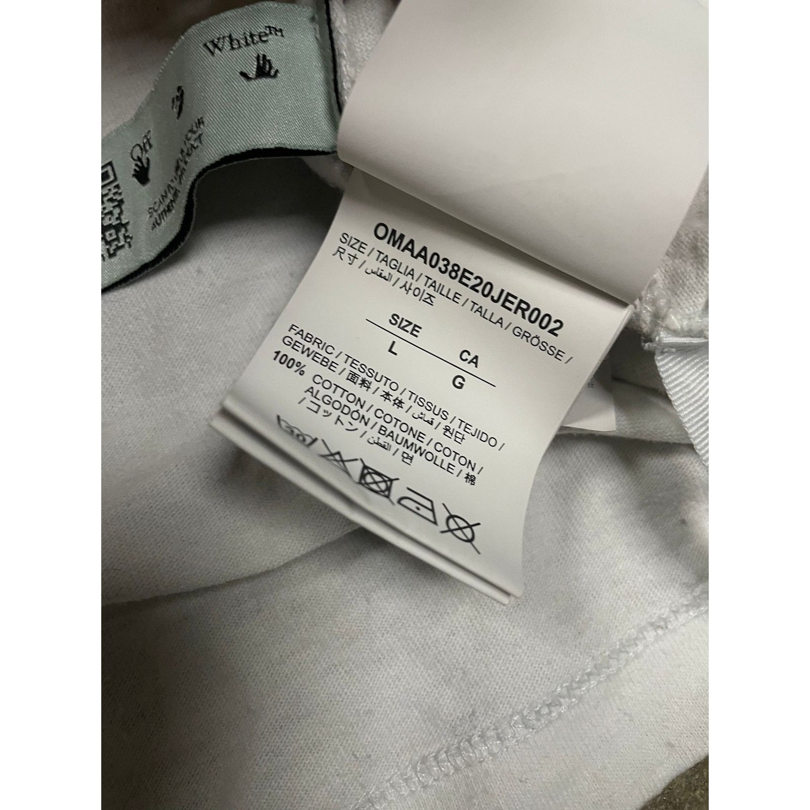 Off-White Off-White LS White Blue Used Large Size US L / EU 52-54 / 3 - 5 Thumbnail