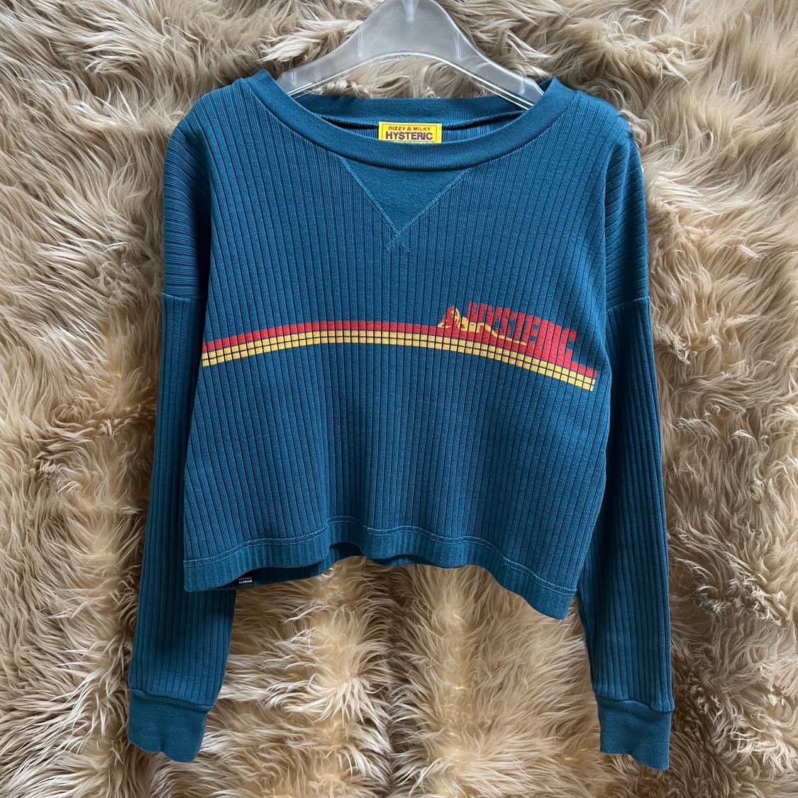 Hysteric Glamour Hysteric Glamor Crop Knit Long Sleeve Blue Size ONE SIZE - 1 Thumbnail
