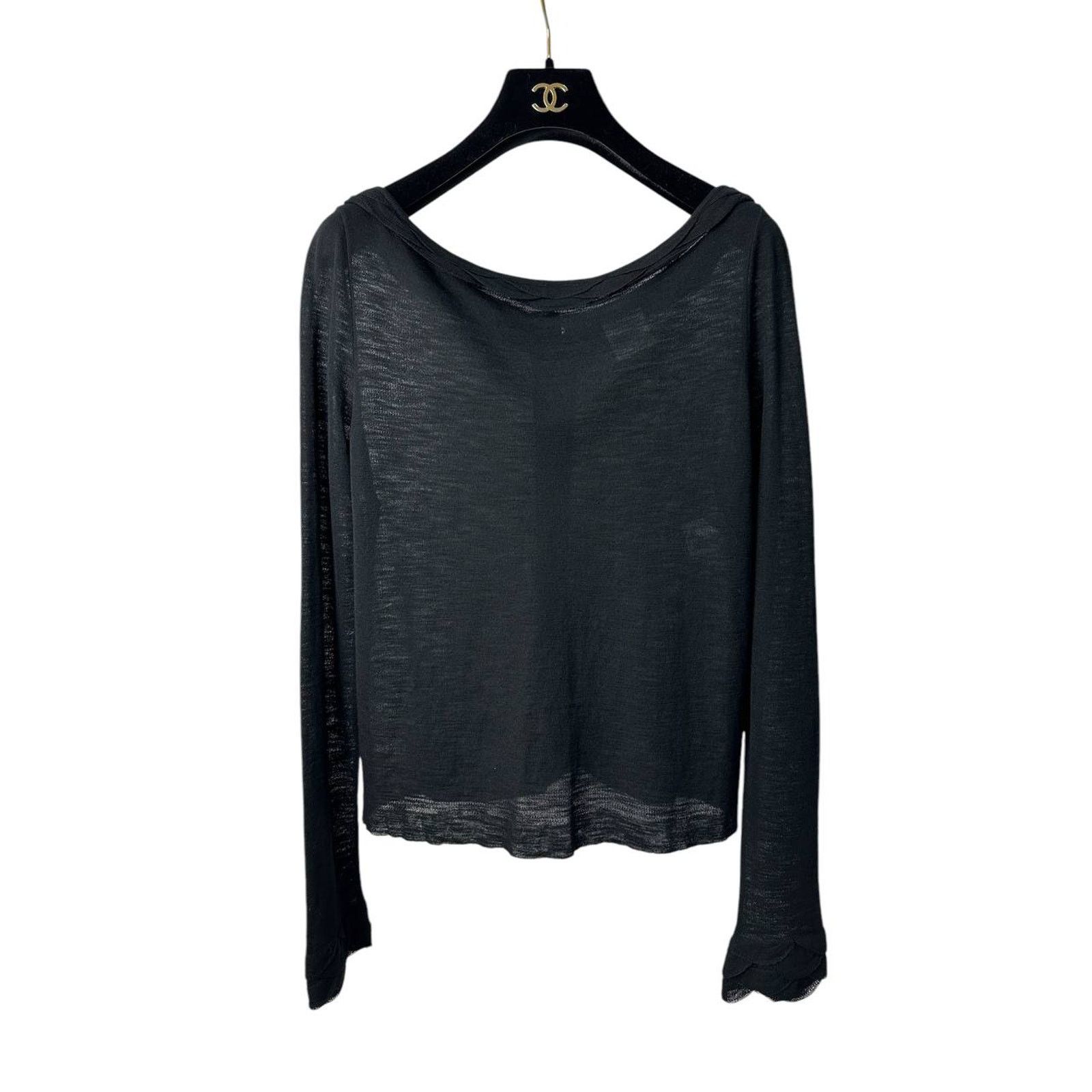 Chanel Chanel 2011 Black Viscone Top Sz.36 Size XS / US 0-2 / IT 36-38 - 1 Thumbnail