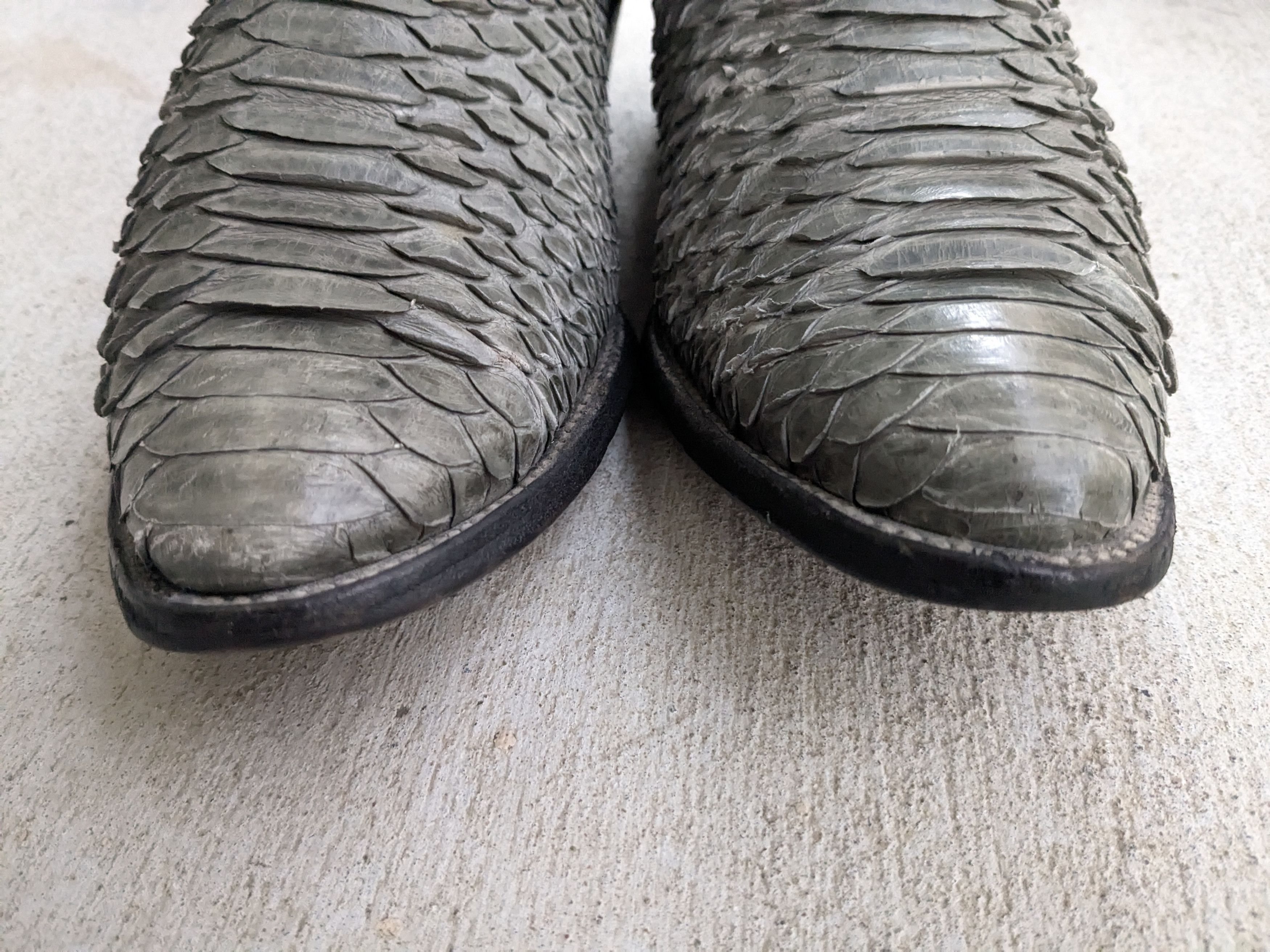 Nocona Nocona Cowboy Boots Gray 10 D Snakeskin Leather USA Size US 10 / EU 43 - 2 Thumbnail