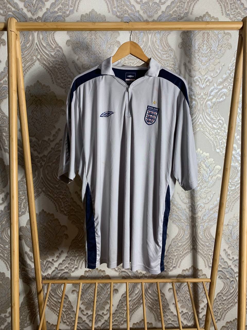 Umbro × Vintage VERY RARE ENGLAND RETRO SOCCER JERSEY BLOKECORE Y2K 90s CULT Size US XXL / EU 58 / 5 - 1 Thumbnail