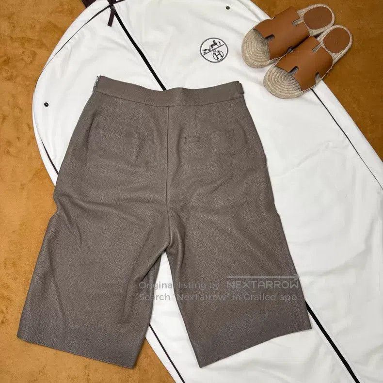 Hermes Hermes Elephant Gray Deer Skin Short Pants Size 24" / US 00 / IT 34 - 2 Thumbnail