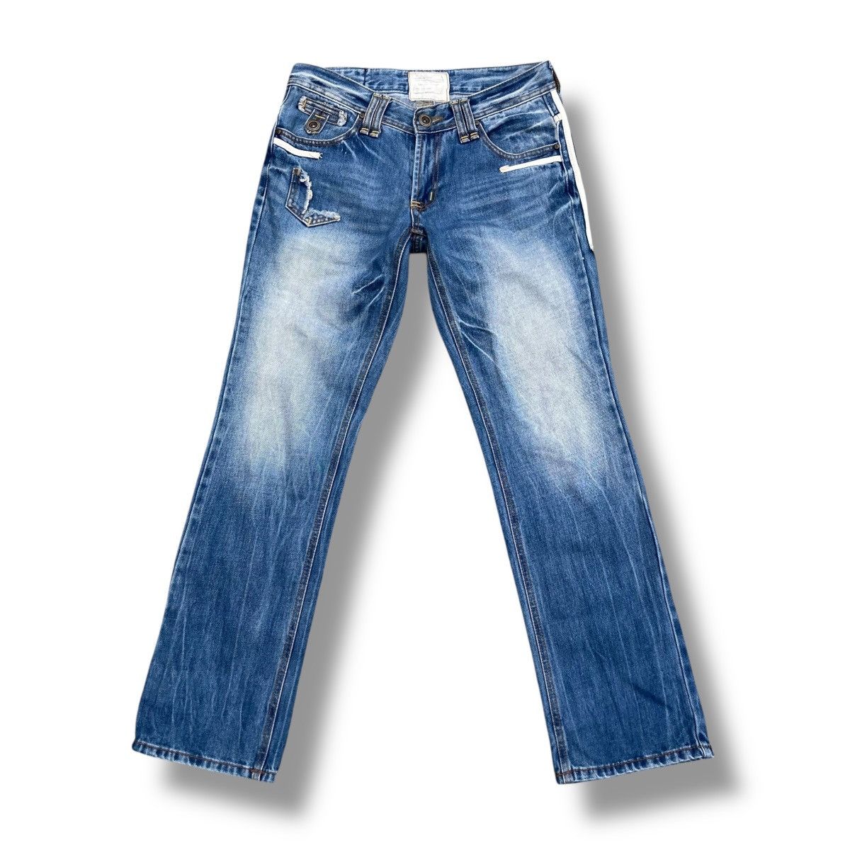 Hysteric Glamour 🇯🇵 YOSHITOMO NARA LOLITA WASHED DISTRESSED DENIM PANTS Size 32" / US 10 / IT 46 - 1 Thumbnail
