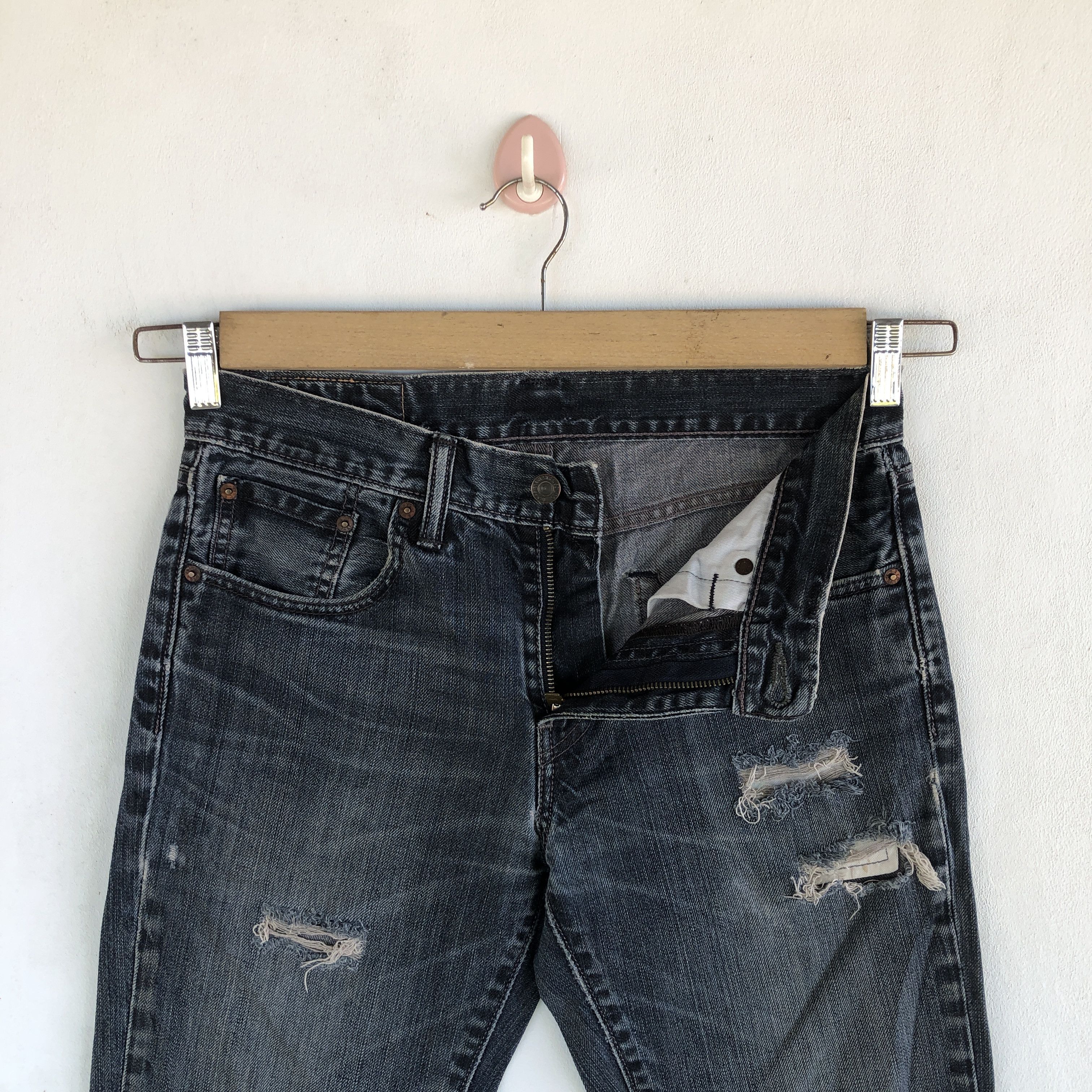 Levi's Vintage Distressed Levis 511 Jeans Levi's Faded Skinny Denim Size 28" / US 6 / IT 42 - 6 Thumbnail