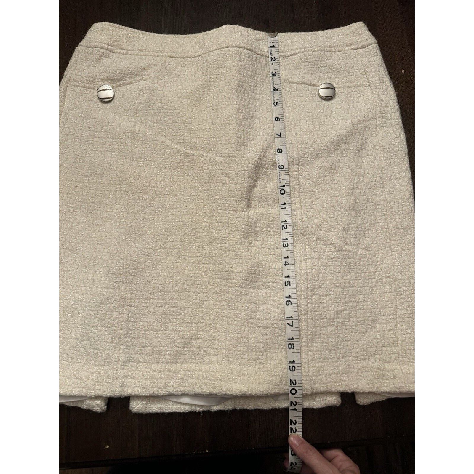 Banana Republic Banana Republic Size 14 Lined Winter White Pencil Skirt Size 36" / US 14 / IT 50 - 10 Thumbnail