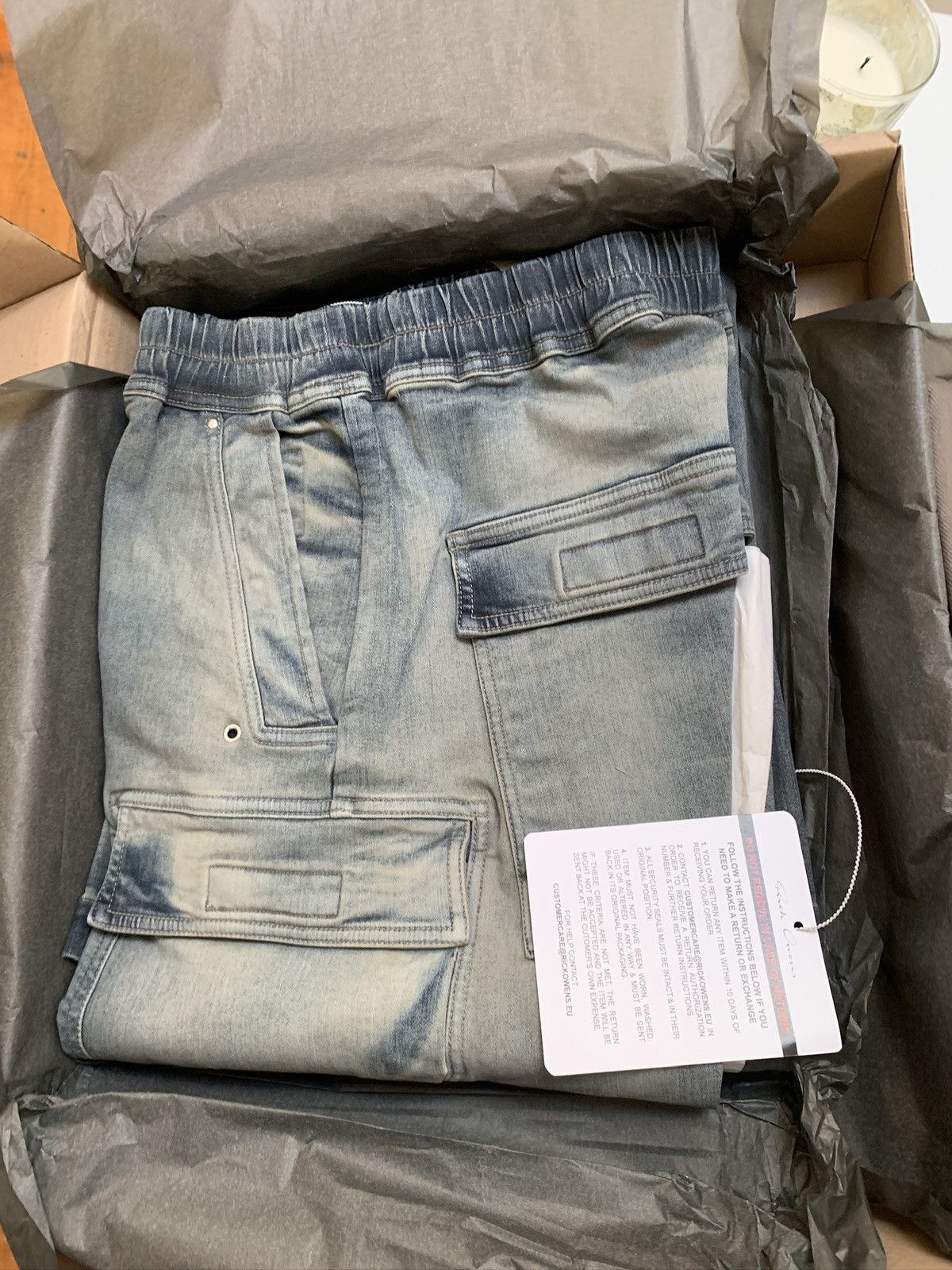 Rick Owens Drkshdw RICK OWENS DRKSHDW CARGO BELAS FW24 PORTERVILLE SKY Size US 32 / EU 48 - 3 Thumbnail
