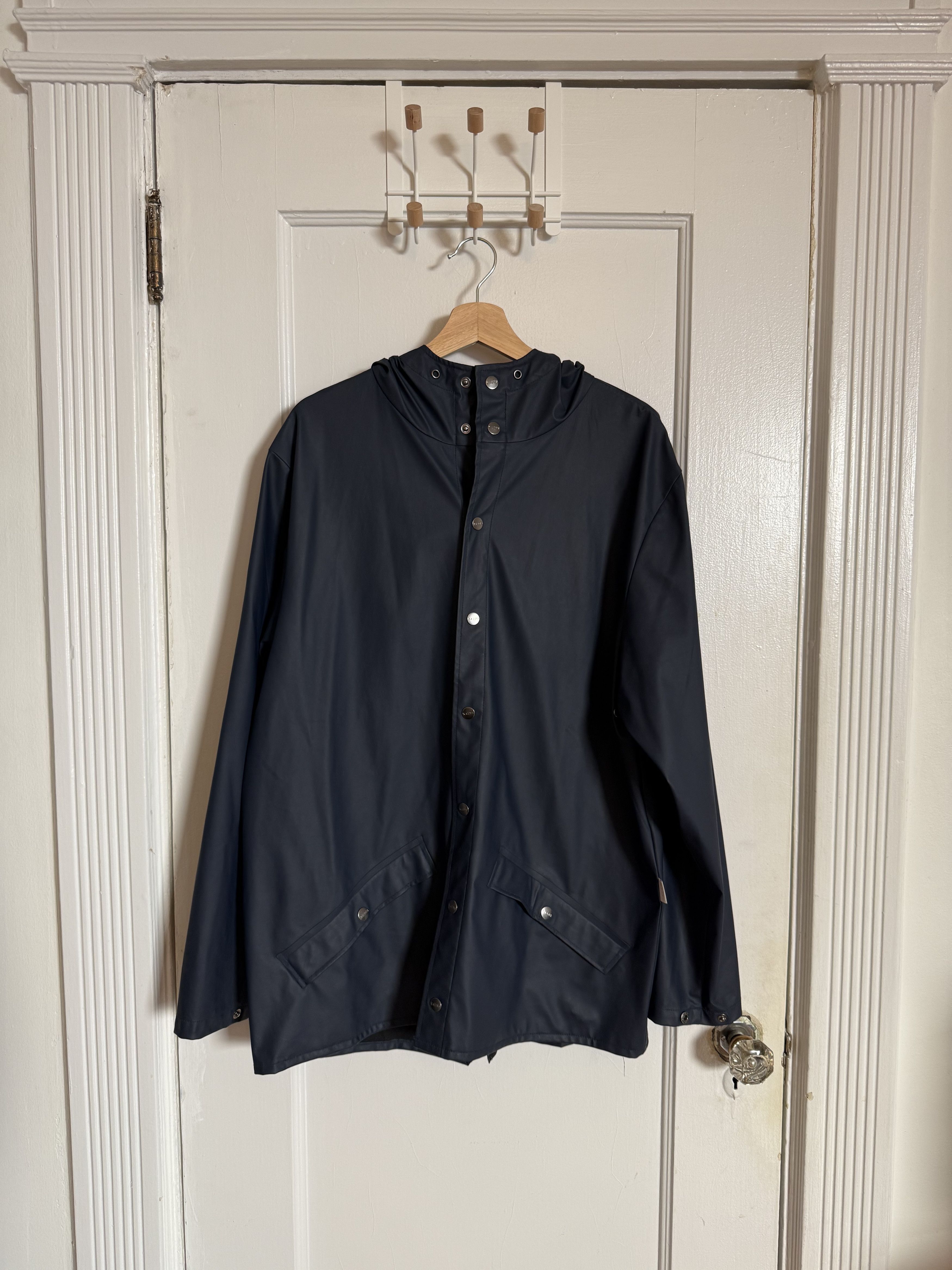 Rains Navy Blue Rain Jacket Size US M / EU 48-50 / 2 - 1 Thumbnail
