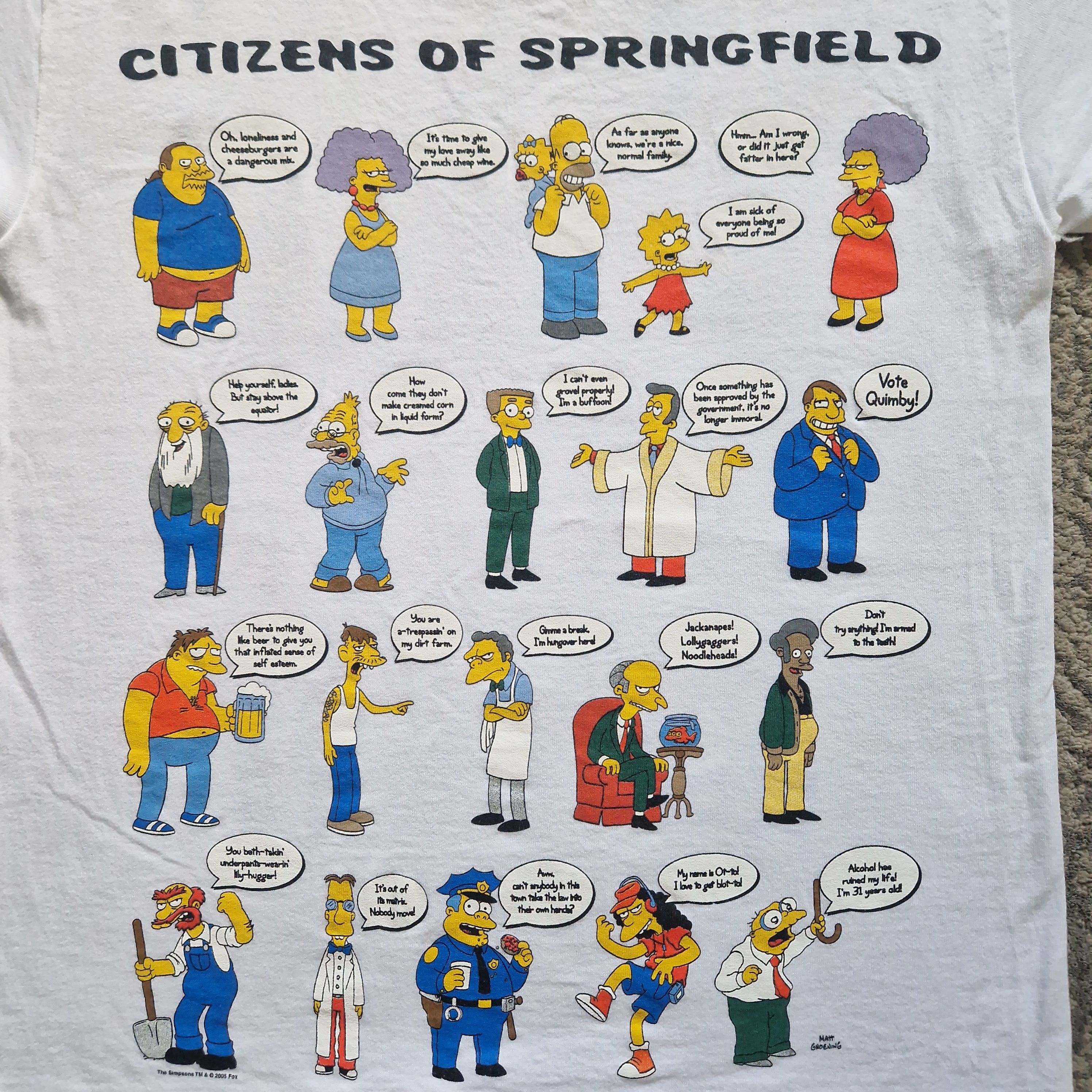 The Simpsons Vintage The Simpsons "Citizens of Springfield" T-Shirt Size US S / EU 44-46 / 1 - 3 Thumbnail