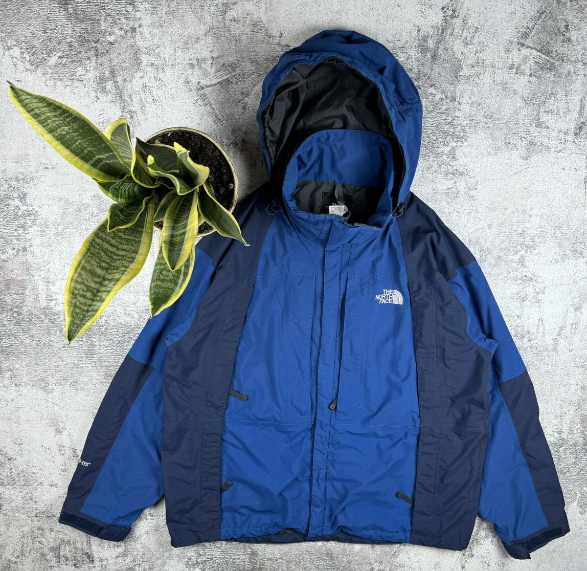 Vintage North Face Goretex blue deals jacket