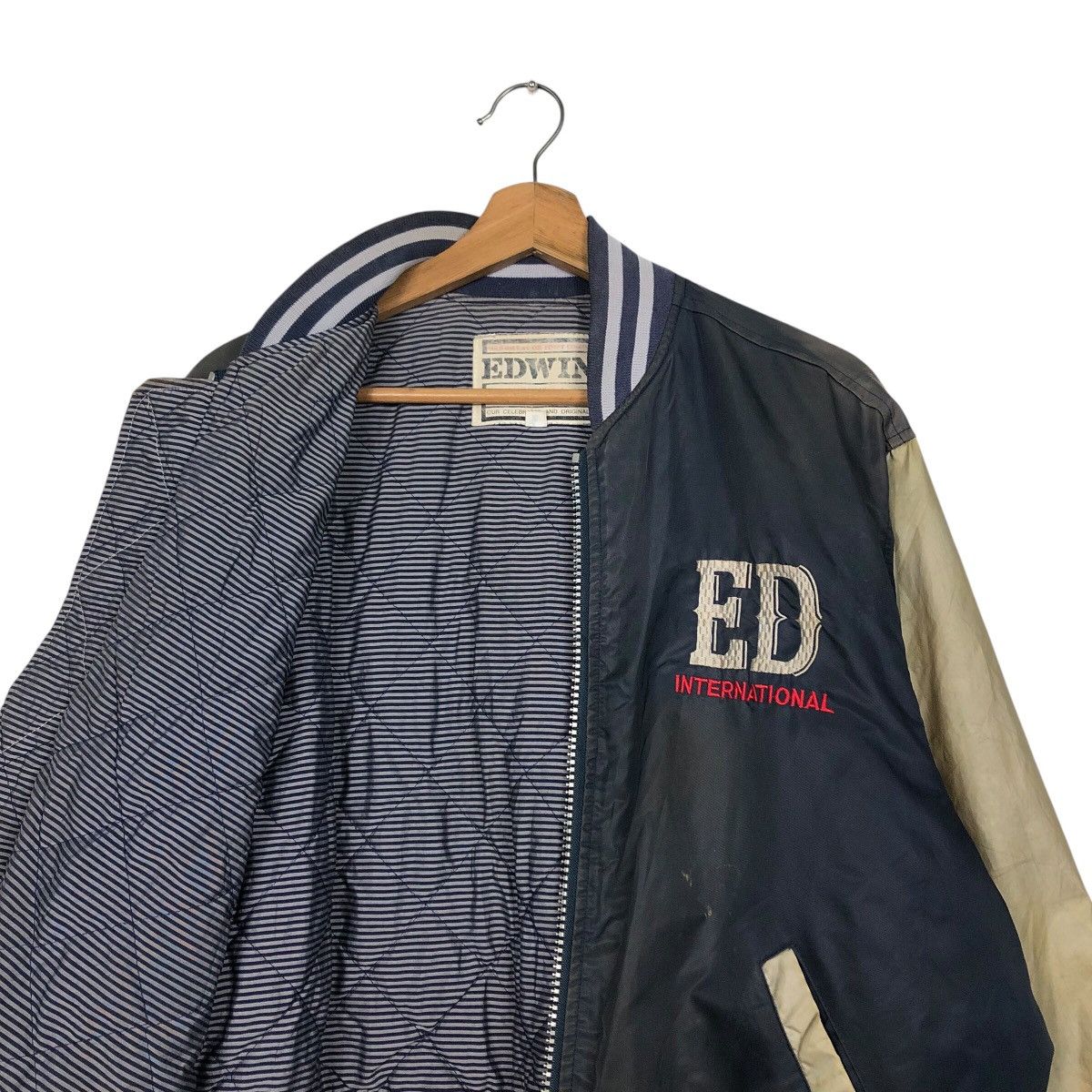 Edwin 📌Vintage Bomber Jacket Jumper Edwin Big Logo Issey Miyake Size US M / EU 48-50 / 2 - 13 Thumbnail