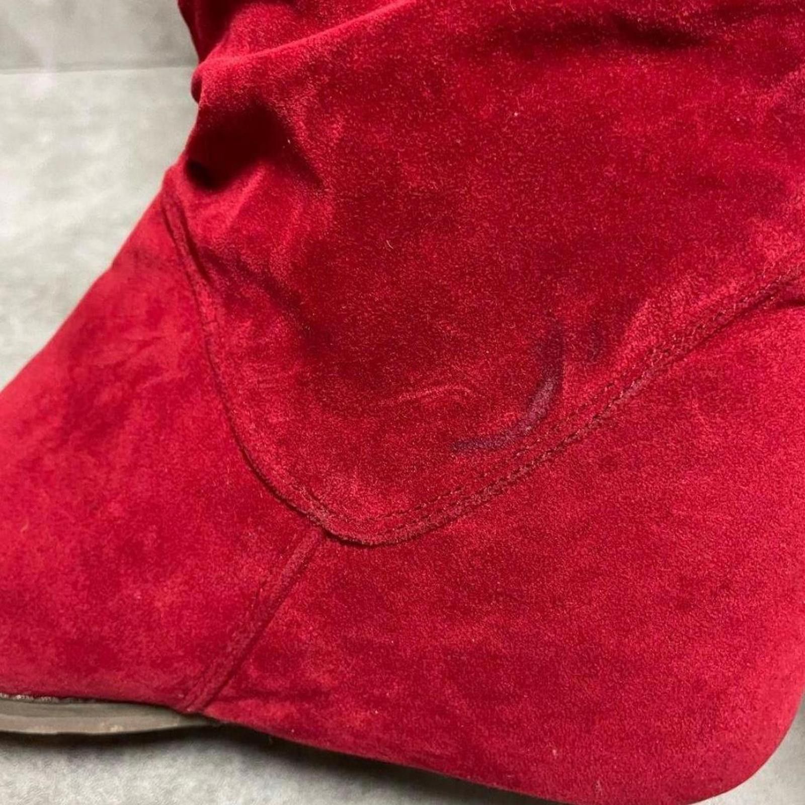 Other Fairy goth coquette style red suede touch boots with fringes Size US 7.5 / IT 37.5 - 5 Thumbnail