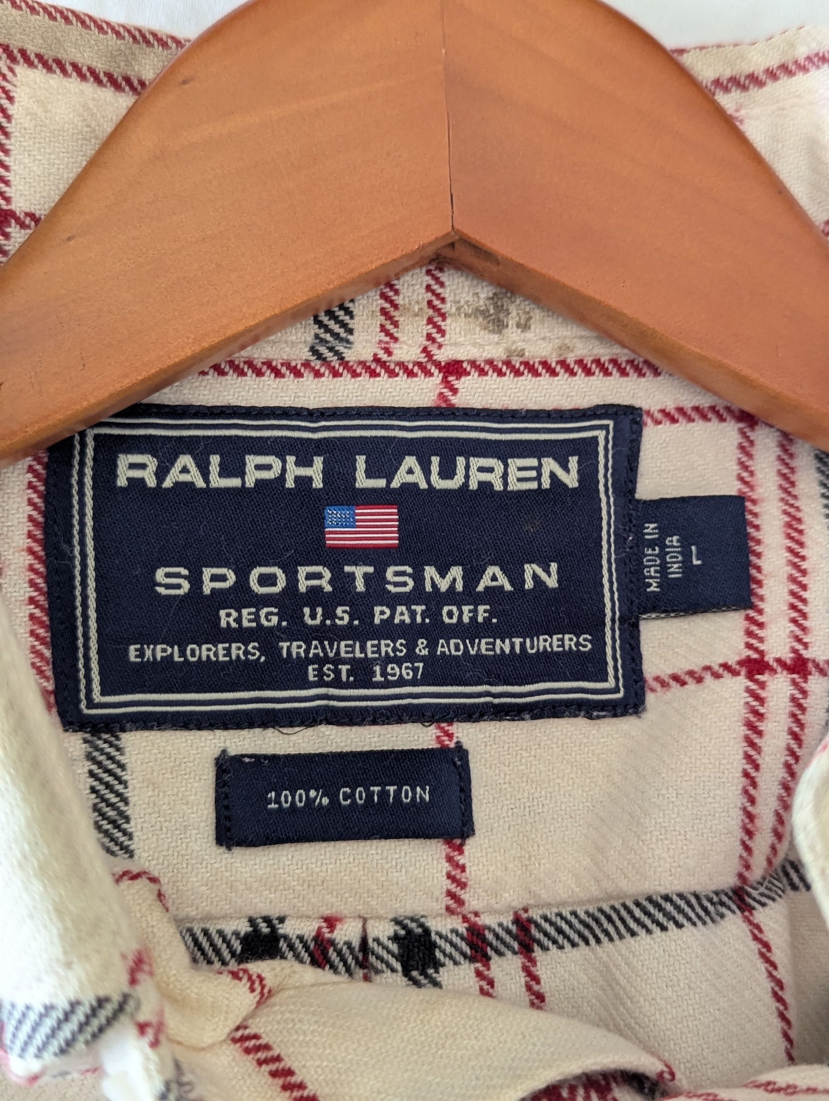 Polo Ralph Lauren Sportsman Ralph Lauren flannel cotton shirt Size US L / EU 52-54 / 3 - 5 Thumbnail