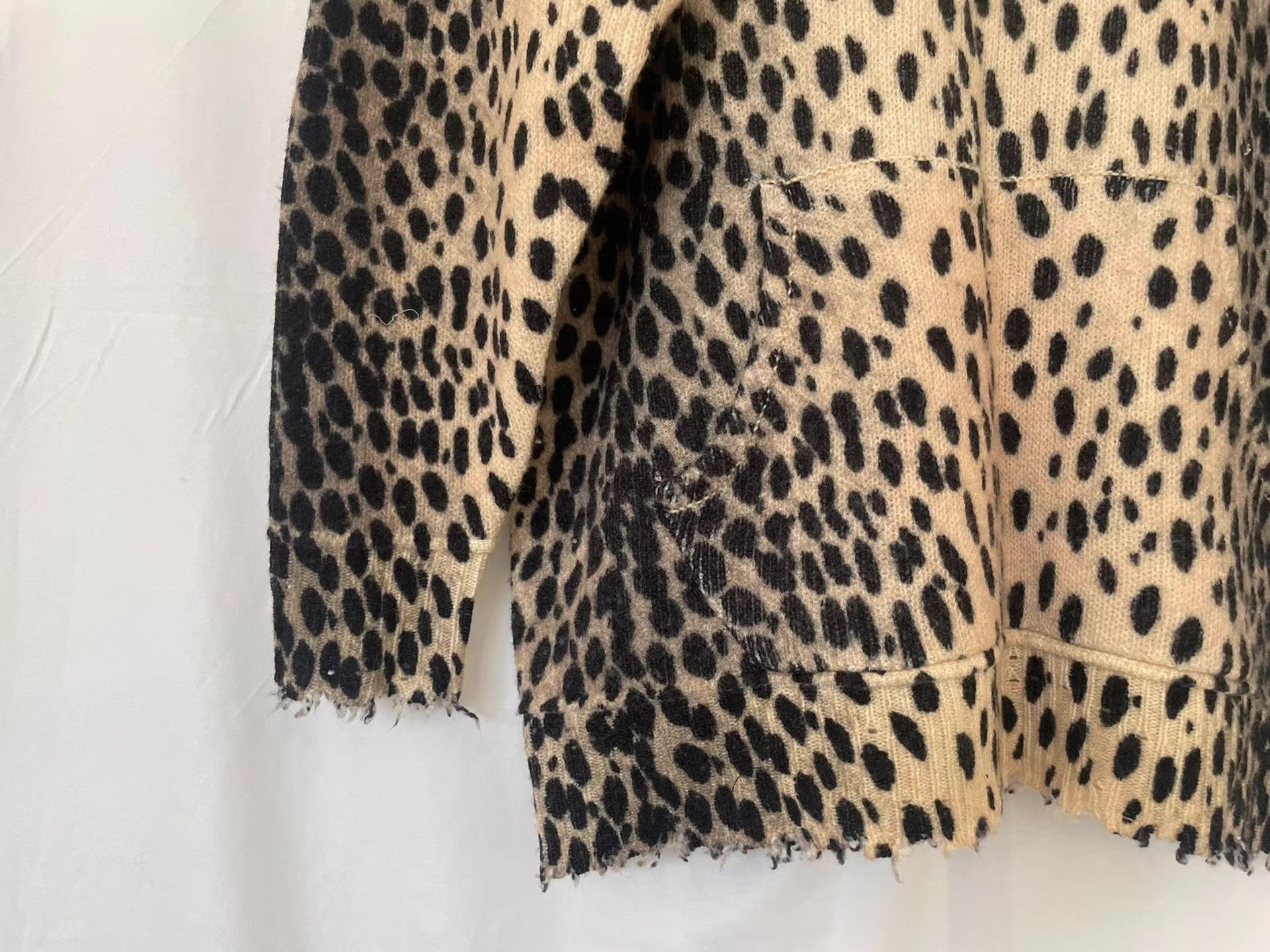 R13 R13 Cashmere Leopard Print Hoodie Ｑ21 Size XS / US 0-2 / IT 36-38 - 3 Thumbnail