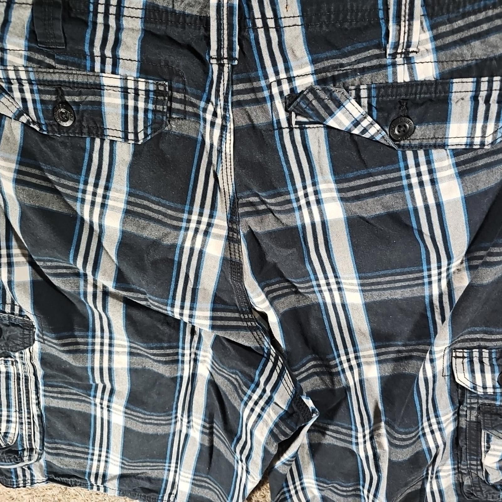 Lee Lee dungarees cargo shorts men's 38x11 plaid preppy outdoor Size US 38 / EU 54 - 6 Thumbnail