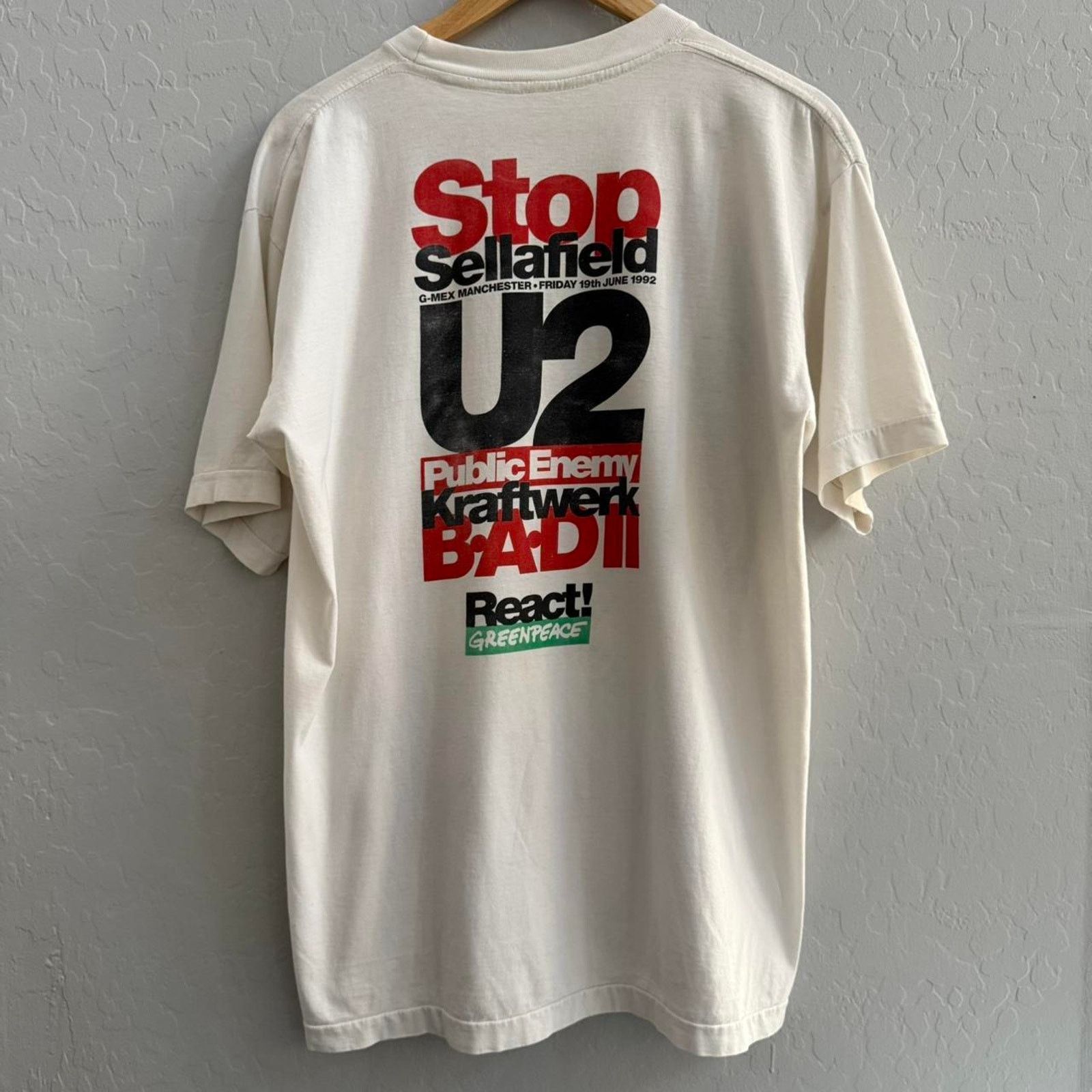 Other Vintage 1992 Greenpeace Concert Humanitarian Shirt Size US XL / EU 56 / 4 - 5 Thumbnail