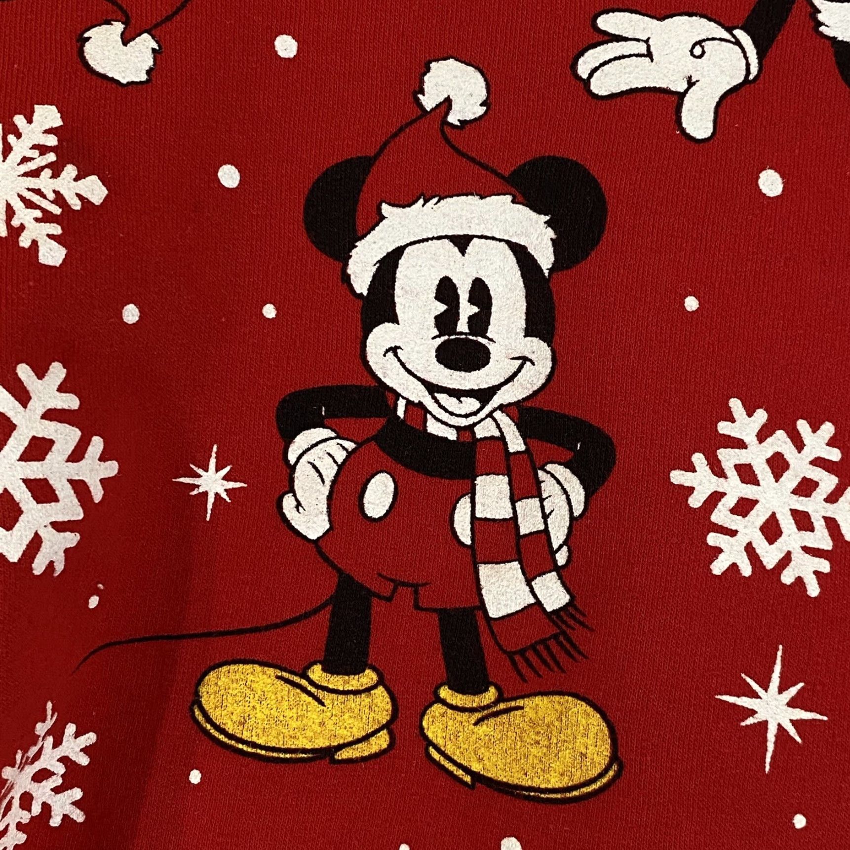 Disney VINTAGE Mickey Mouse Sweatshirt Womens L Red Christmas Disney Pullover Crewneck Sweater Womens Size L / US 10 / IT 46 - 7 Thumbnail