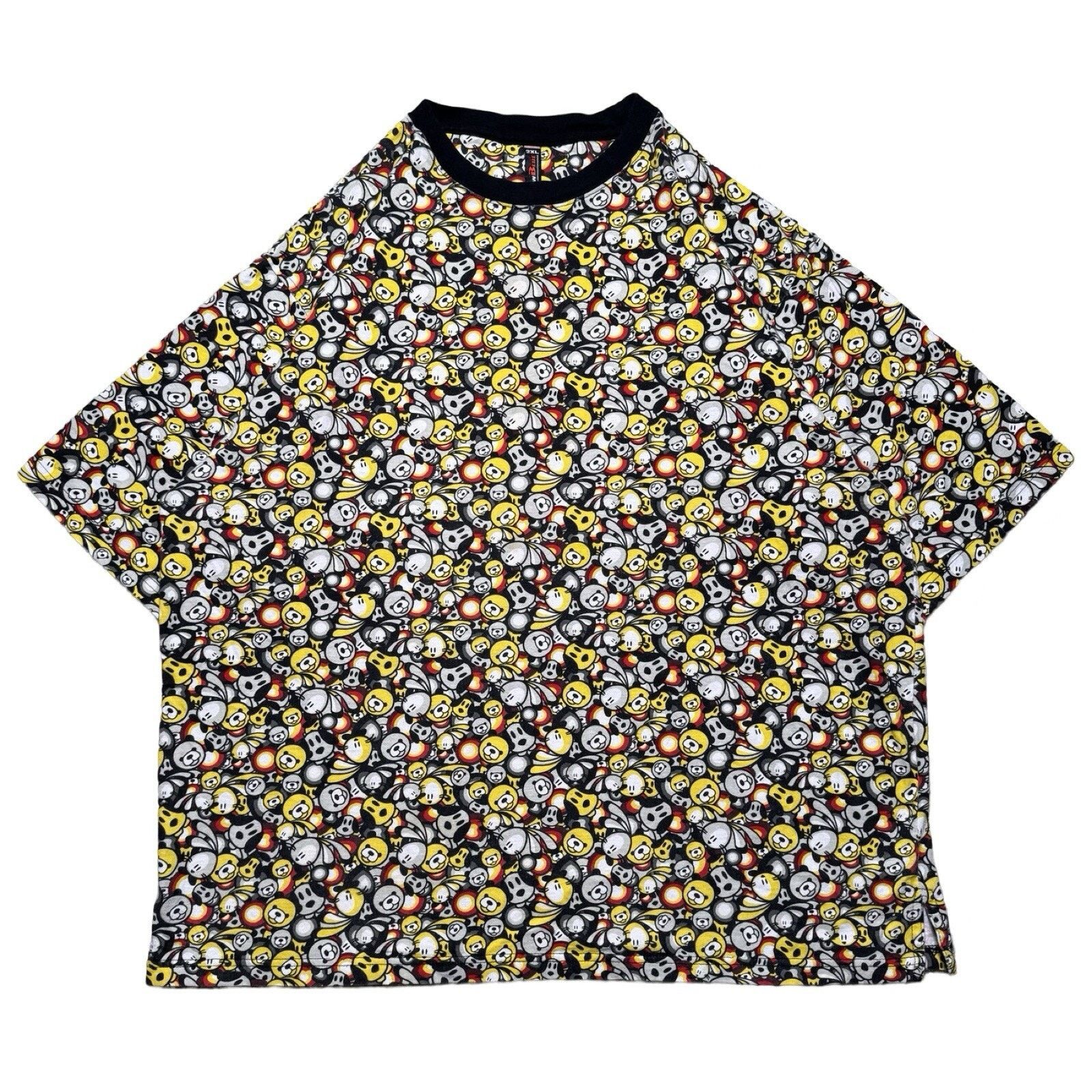 Vintage Vintage Y2K Raw Blue Cartoon Art AOP Graphic T Shirt 2XL Hip Size US XXL / EU 58 / 5 - 1 Thumbnail