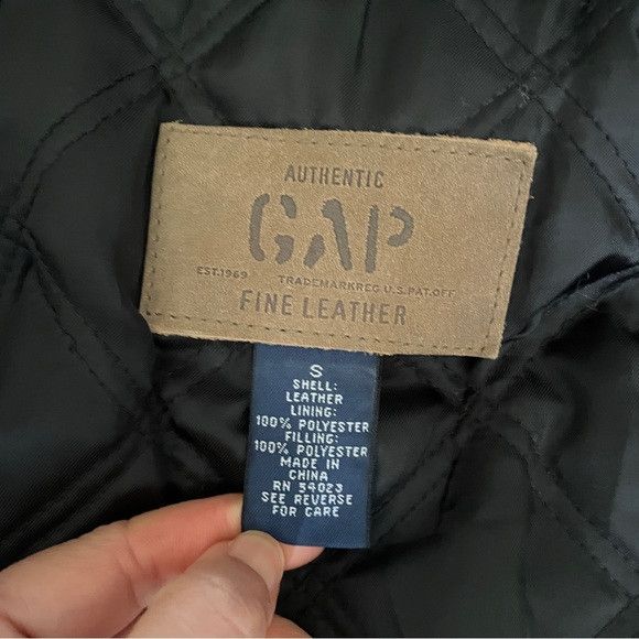 Gap Gap black insulated crop leather jacket Size S / US 4 / IT 40 - 6 Thumbnail