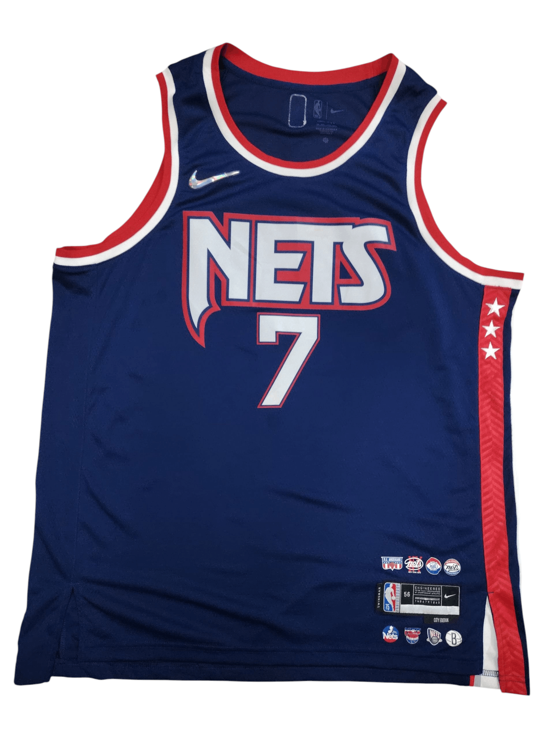 NBA Nike Brooklyn Nets Durant 75 Anniversary Jersey Basketball Size US XXL / EU 58 / 5 - 1 Thumbnail