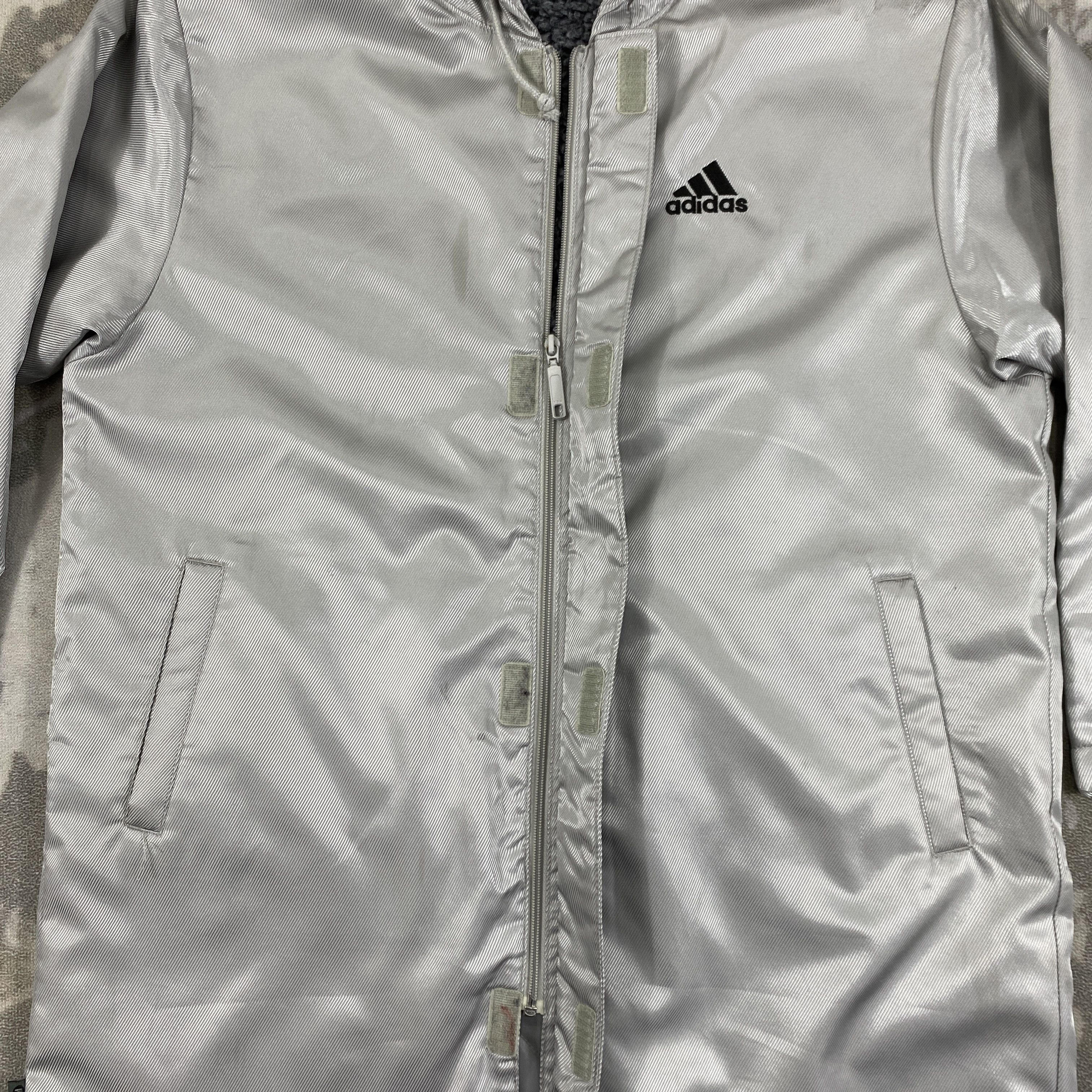 Adidas Vintage Adidas Big Logo Puffer Long Jacket- J358 Size US S / EU 44-46 / 1 - 17 Thumbnail