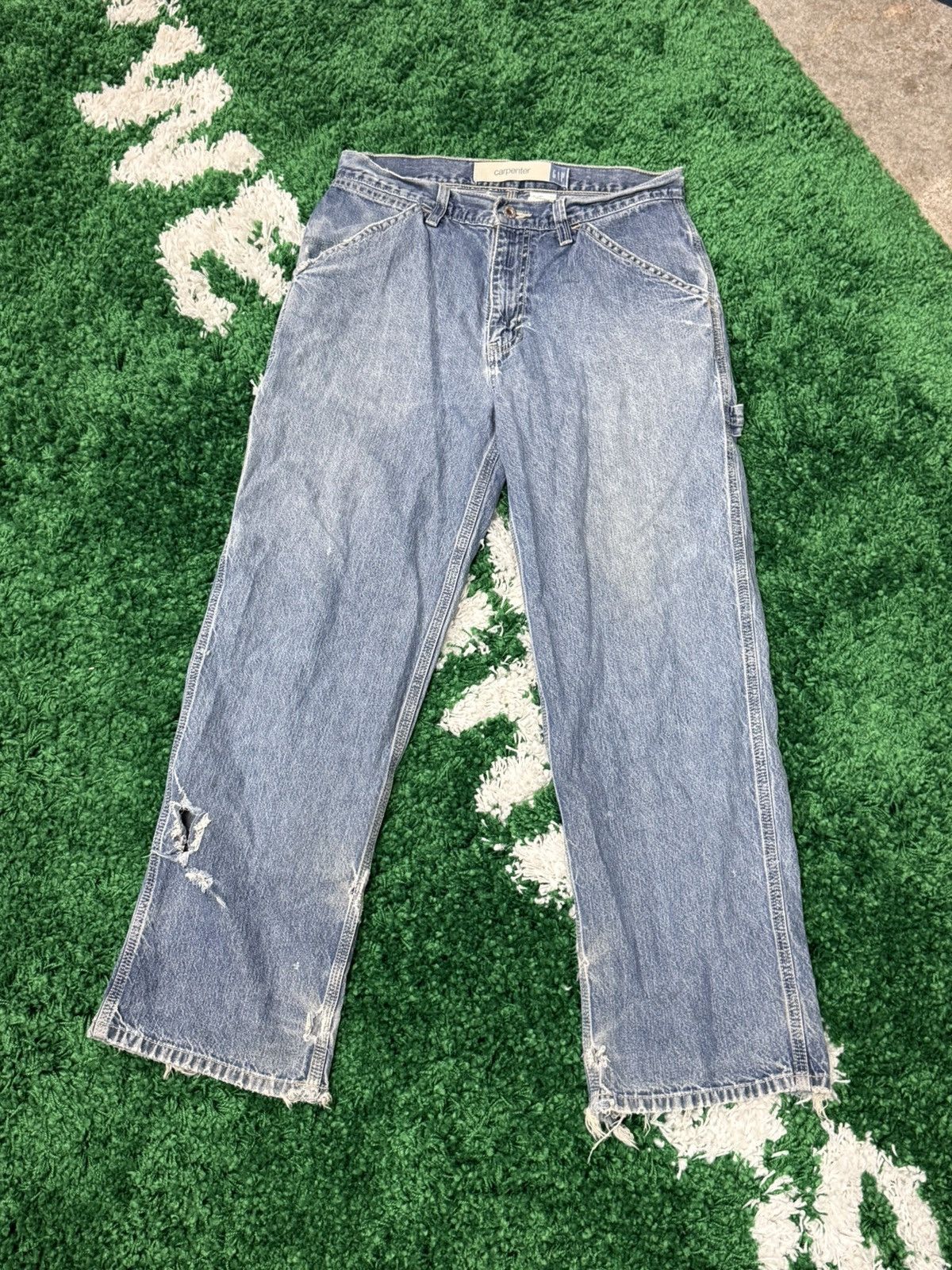 Gap 2004 Distressed Thrashed Vintage Gap Carpenter Jeans 31 x 30 Size US 31 - 5 Thumbnail