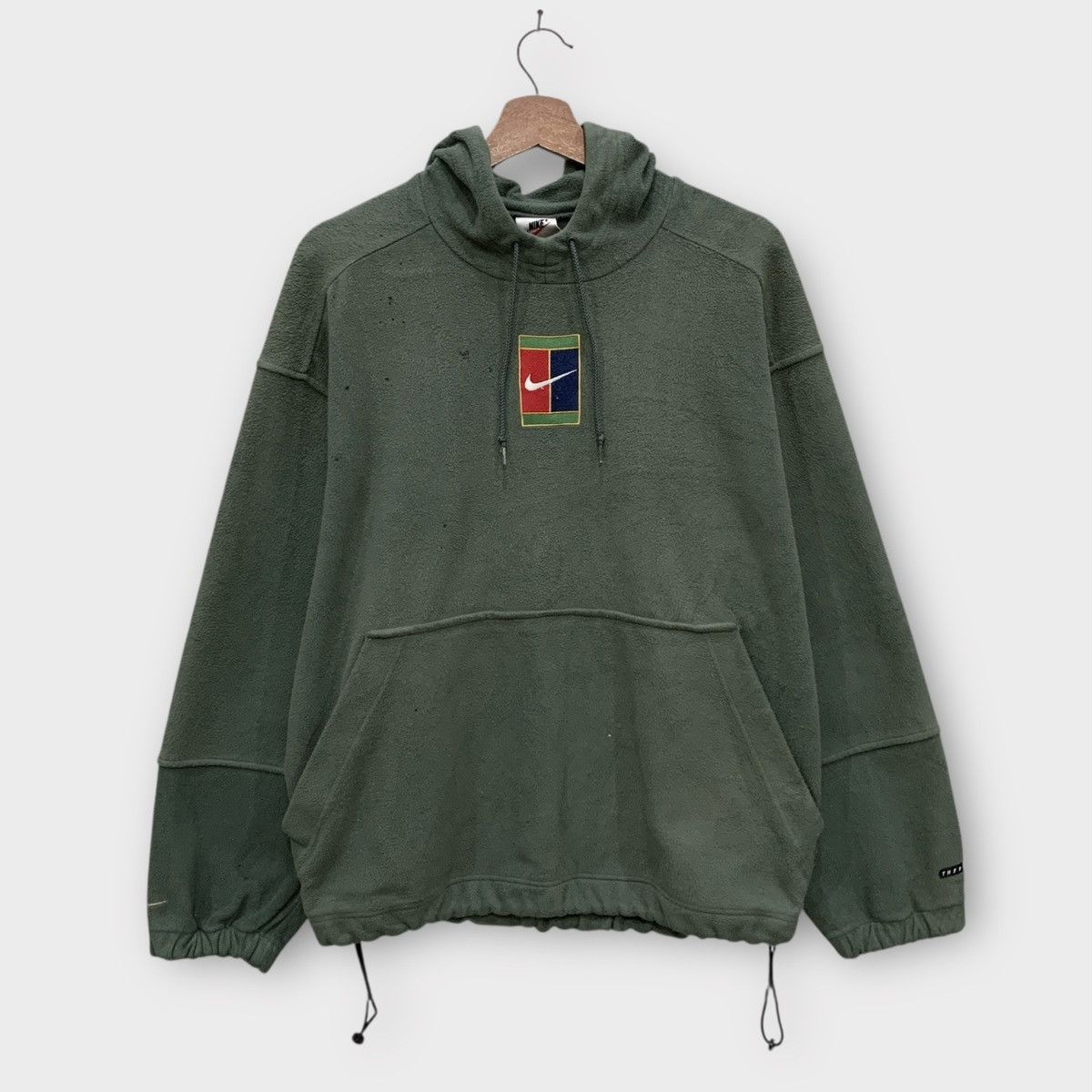 Nike VINTAGE 90s NIKE COURT CENTER HOODIE FLEECE EMBROIDERED LOGO Size US L / EU 52-54 / 3 - 1 Thumbnail