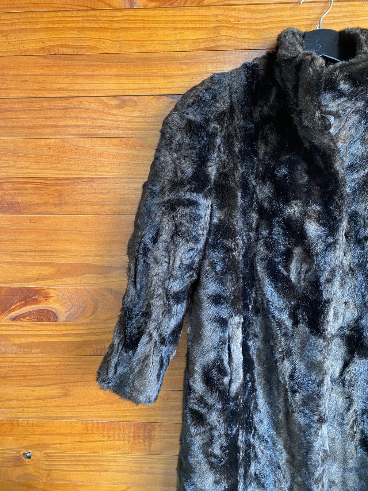 Vintage Vintage Jean Louis de Paris Faux Fur Long Coat Black Size M / US 6-8 / IT 42-44 - 6 Thumbnail