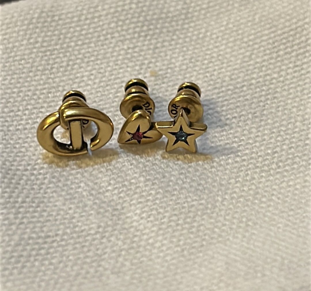 Dior DIOR LUCKY CHARMS SET OF STUD EARRINGS w pink blue crystal Size ONE SIZE - 5 Thumbnail