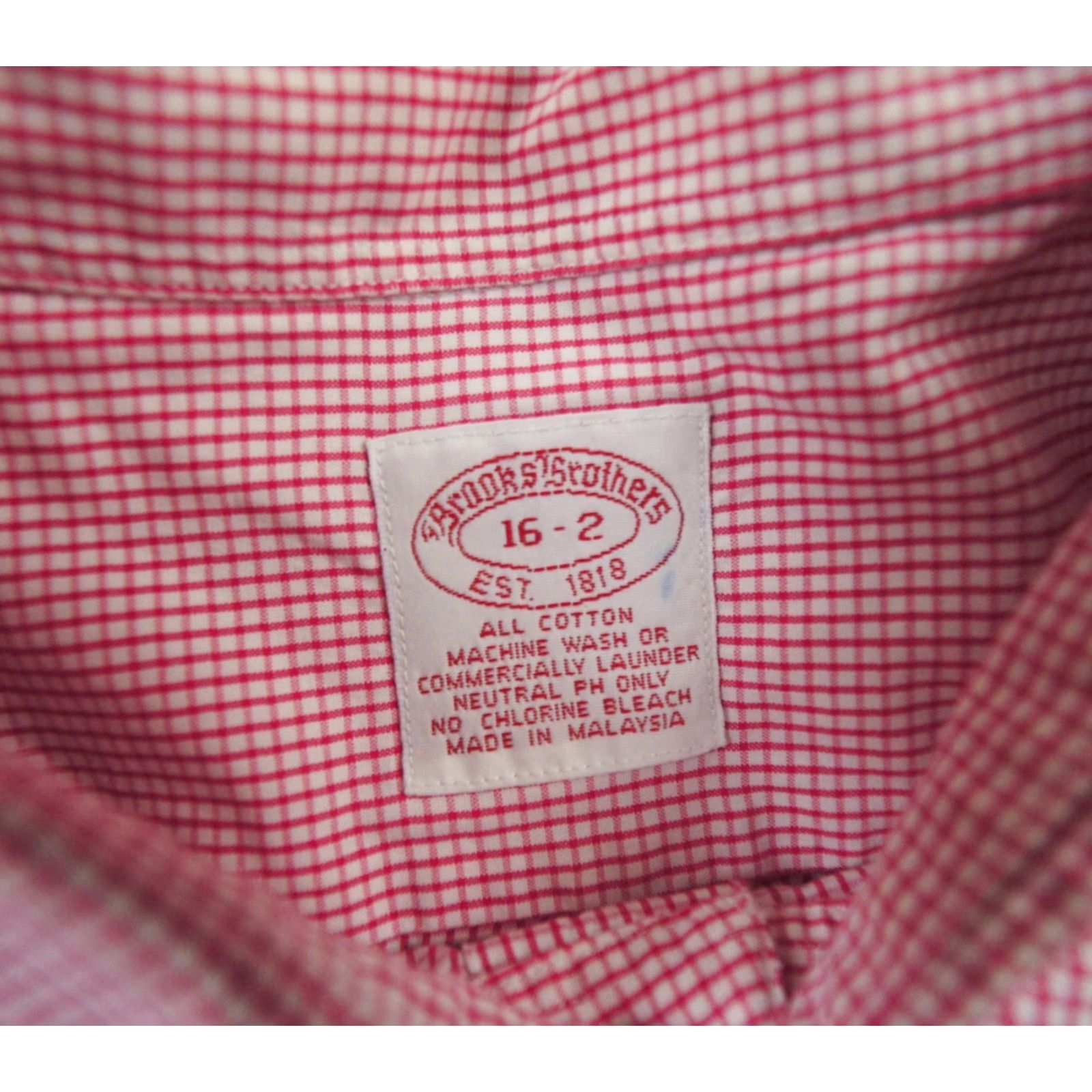 Brooks Brothers Brooks Brothers Shirt Mens 16 Red Check Button Up Long Sleeve Collared Adult Size US L / EU 52-54 / 3 - 5 Thumbnail