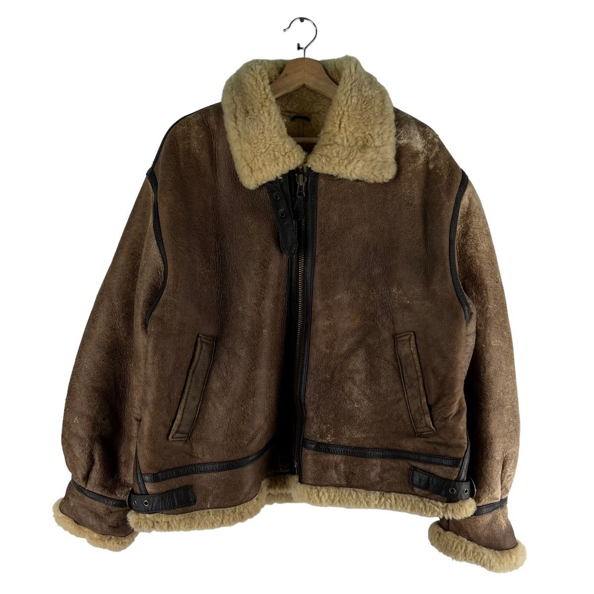 Other 🔥90’s VINTAGE SHEARLING LEATHER B 3 JACKET AVIREX DESIGN Size US L / EU 52-54 / 3 - 1 Thumbnail