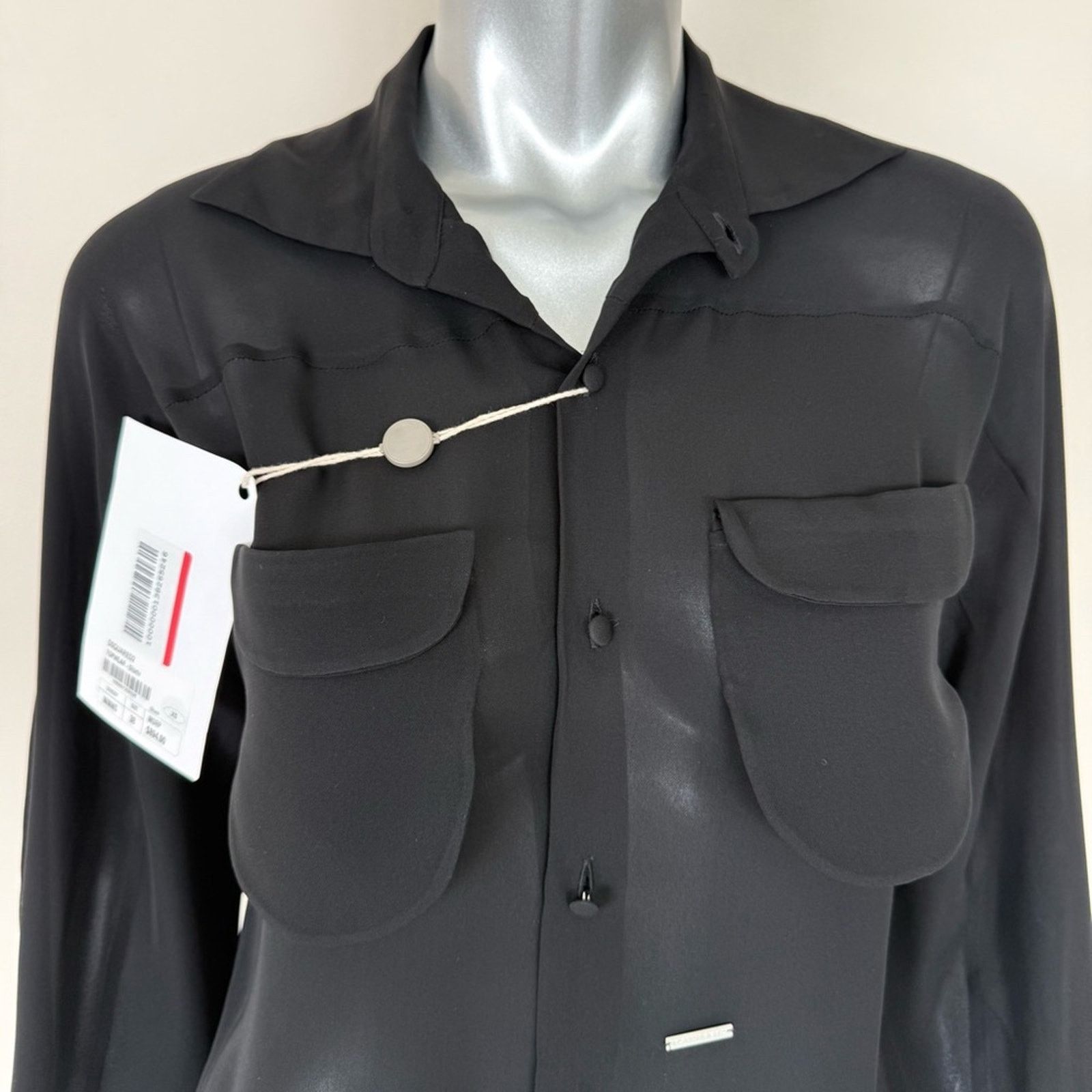 Dsquared2 NWT!!! Dsquared2 women silk blouse size 38 IT or 8 US 850$ Size M / US 6-8 / IT 42-44 - 2 Thumbnail