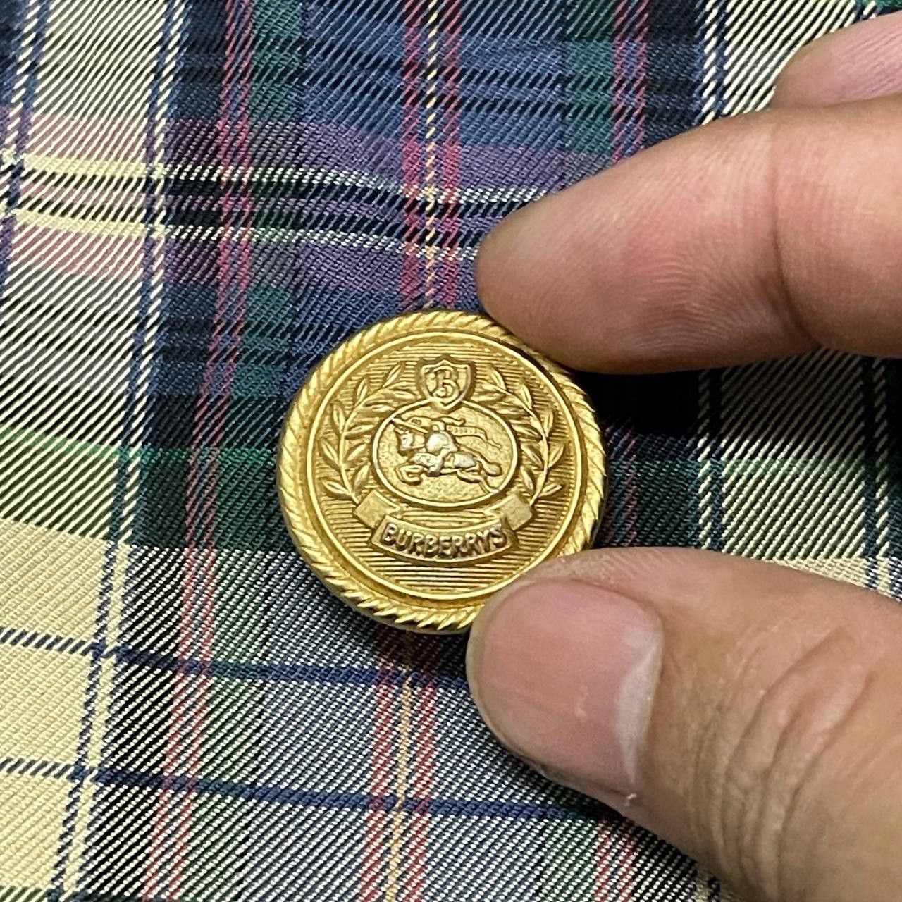 Burberry Vintage 90's Burberry Checkered Gold Button Jacket Size US M / EU 48-50 / 2 - 6 Thumbnail