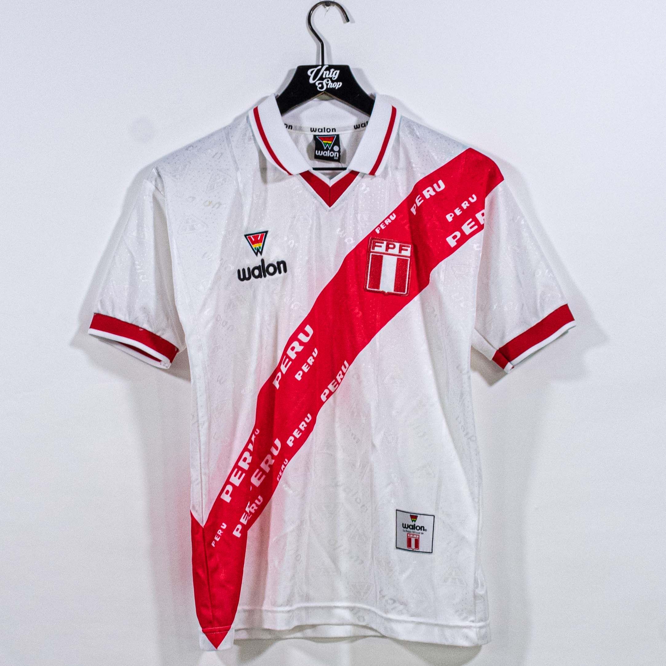 Vintage 1999 Walon Peru Jersey Soccer Futbol VTG Sports Blokecore Size US S / EU 44-46 / 1 - 1 Thumbnail