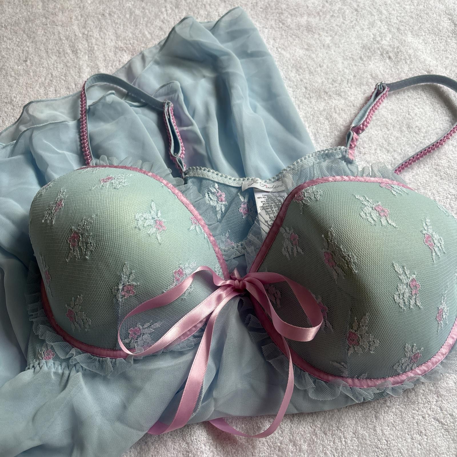 Other vintage blue fairy core lace lingerie top Size XL / US 12-14 / IT 48-50 - 1 Thumbnail