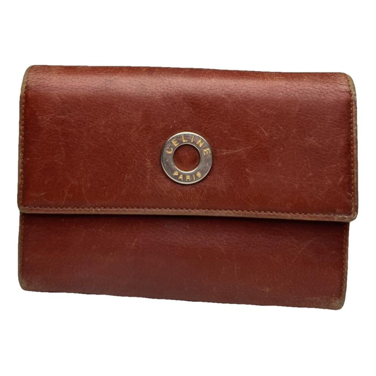 Celine Triomphe Brown Leather Wallet Size ONE SIZE - 1 Thumbnail