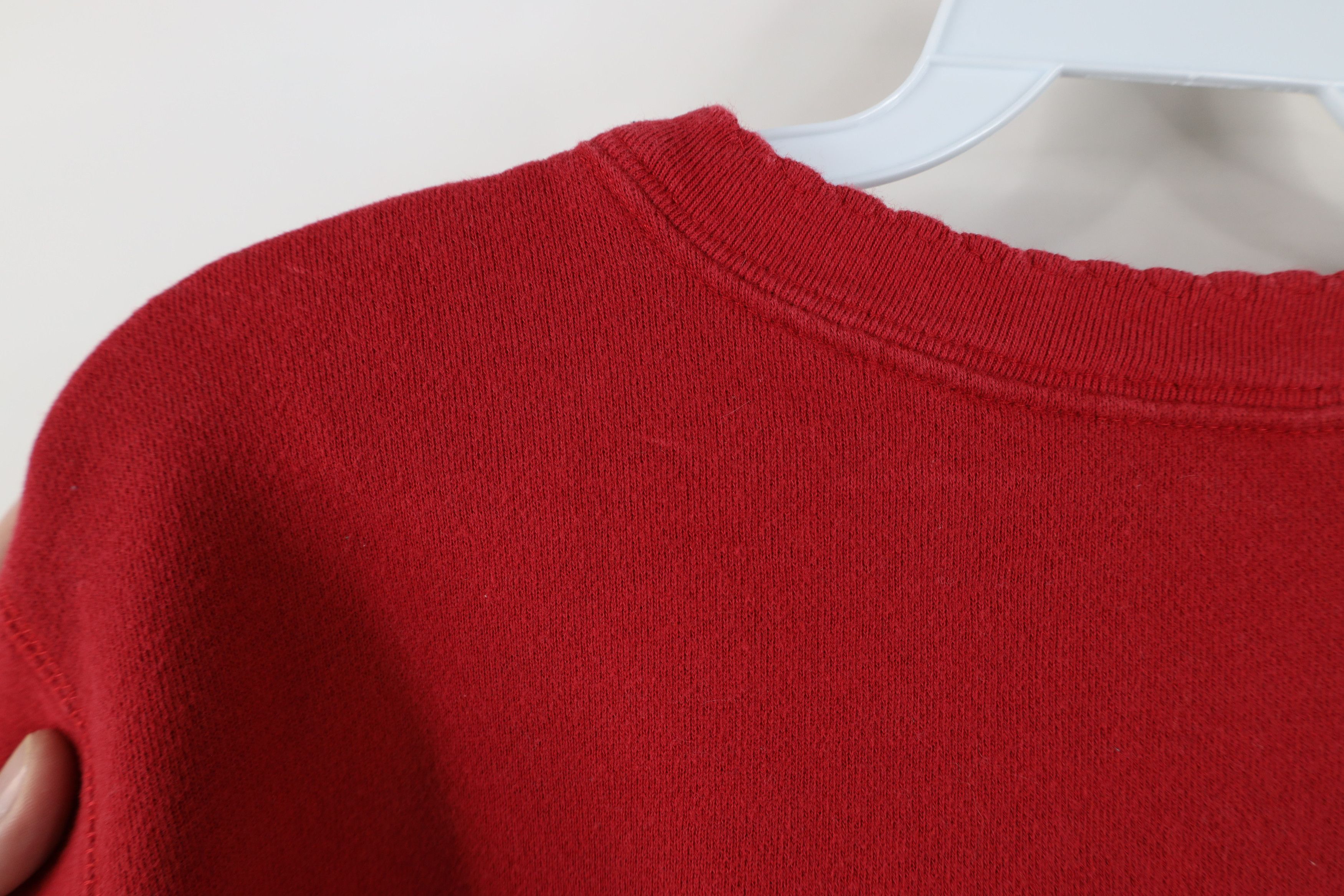 Vintage Vintage 90s Cat Kitten Bell Heart Crewneck Sweatshirt Red Size L / US 10 / IT 46 - 11 Thumbnail