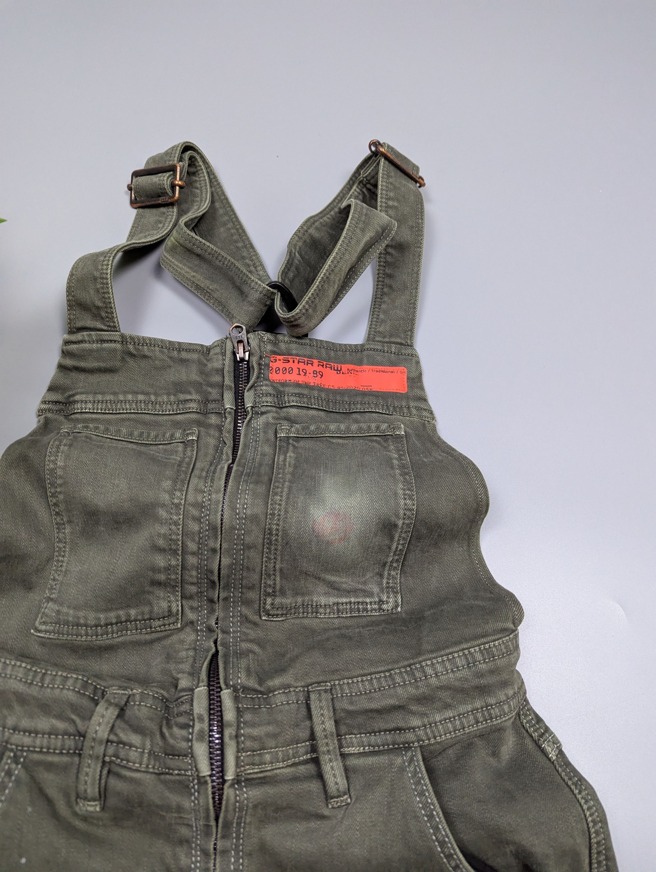 G-Star G-Star RAW Women’s Slim Olive Green Denim Dungaree Jumpsuit Size 27" / US 4 / IT 40 - 7 Thumbnail