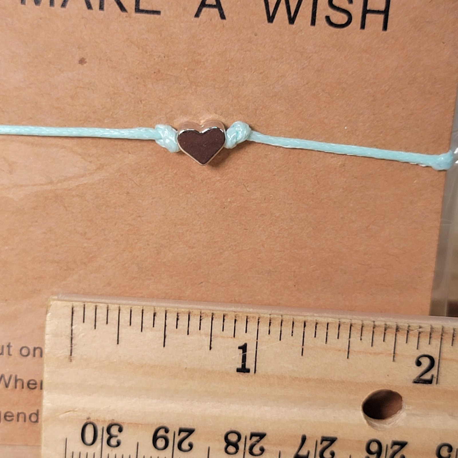 Other "Make A Wish" Adjustable Cord Bracelet w/ Heart NEW / SEALED Size ONE SIZE - 3 Thumbnail