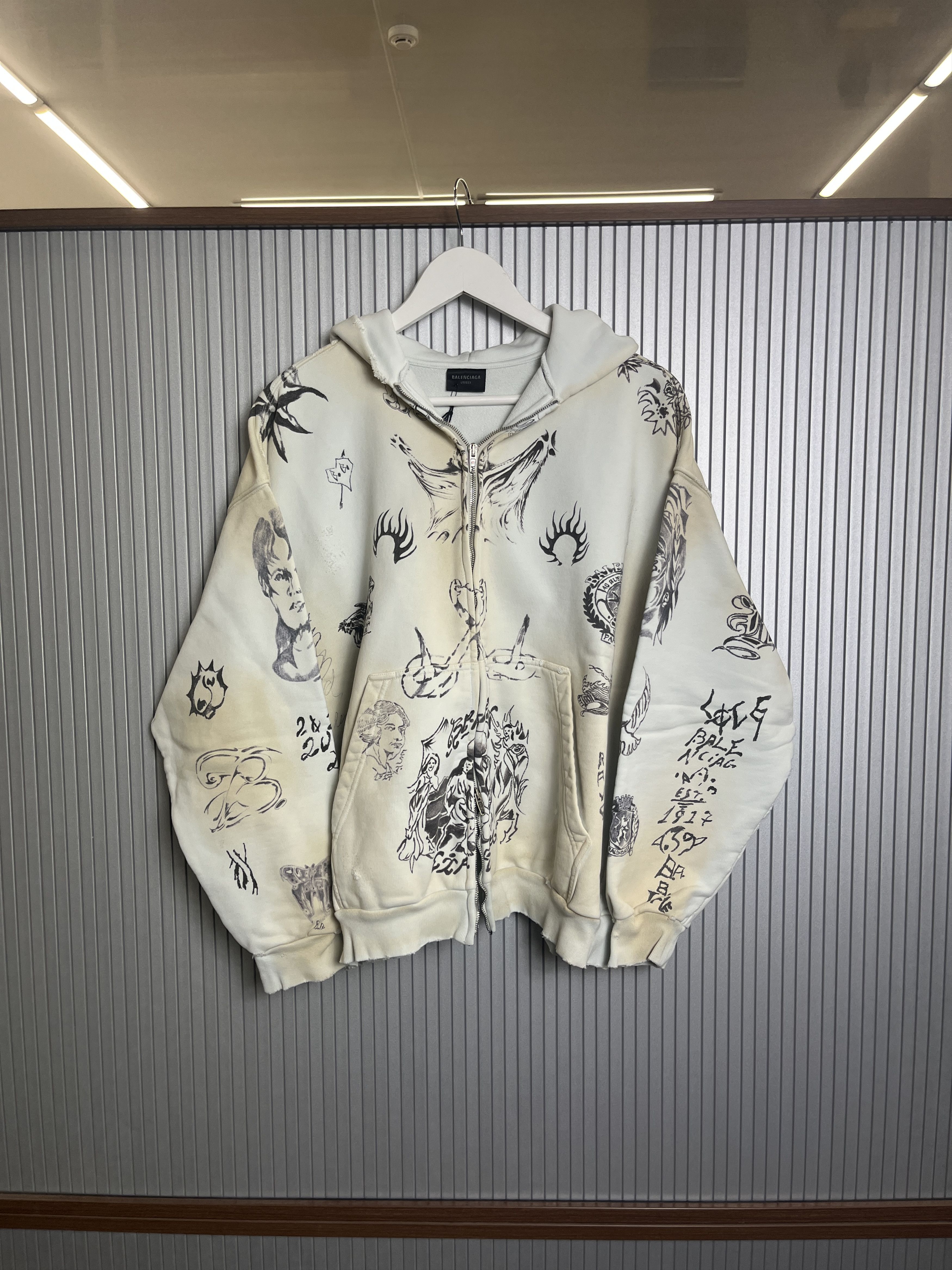 Balenciaga Graffiti Hoodie | Grailed