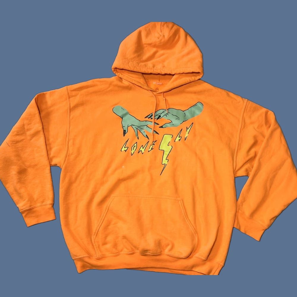 Vintage Lonely Ghost Hoodie Orange XL Unisex Adults Activewear Pullover Hoodie Orange Unisex Adults XL Orange Size XL / US 12-14 / IT 48-50 - 1 Thumbnail