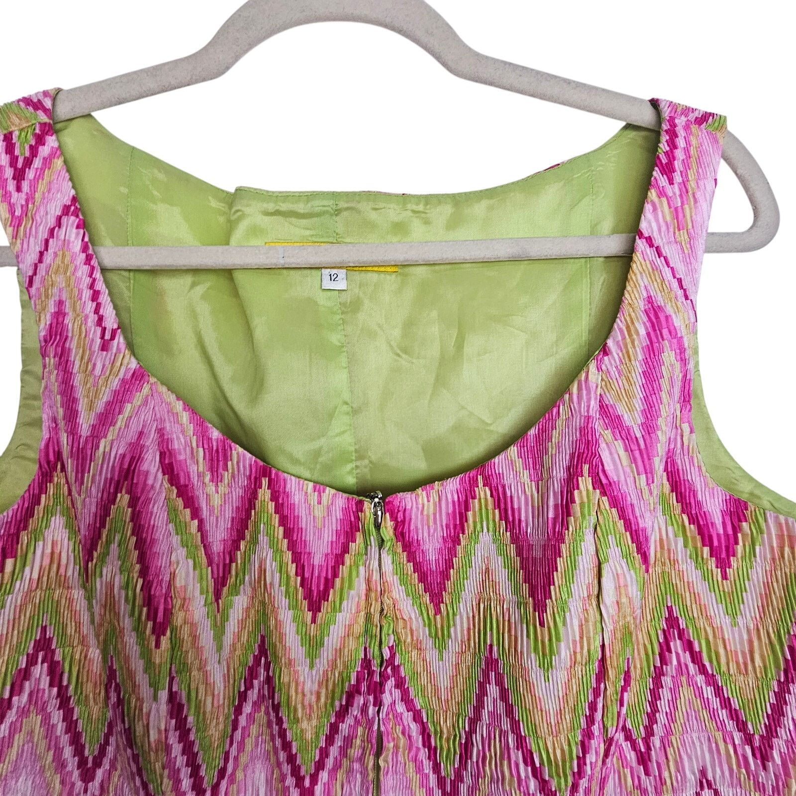 Florence Tricot Flores & Flores Womens Crop Top Size 12 Zig Zag Y2K Full Zip Size XL / US 12-14 / IT 48-50 - 2 Thumbnail
