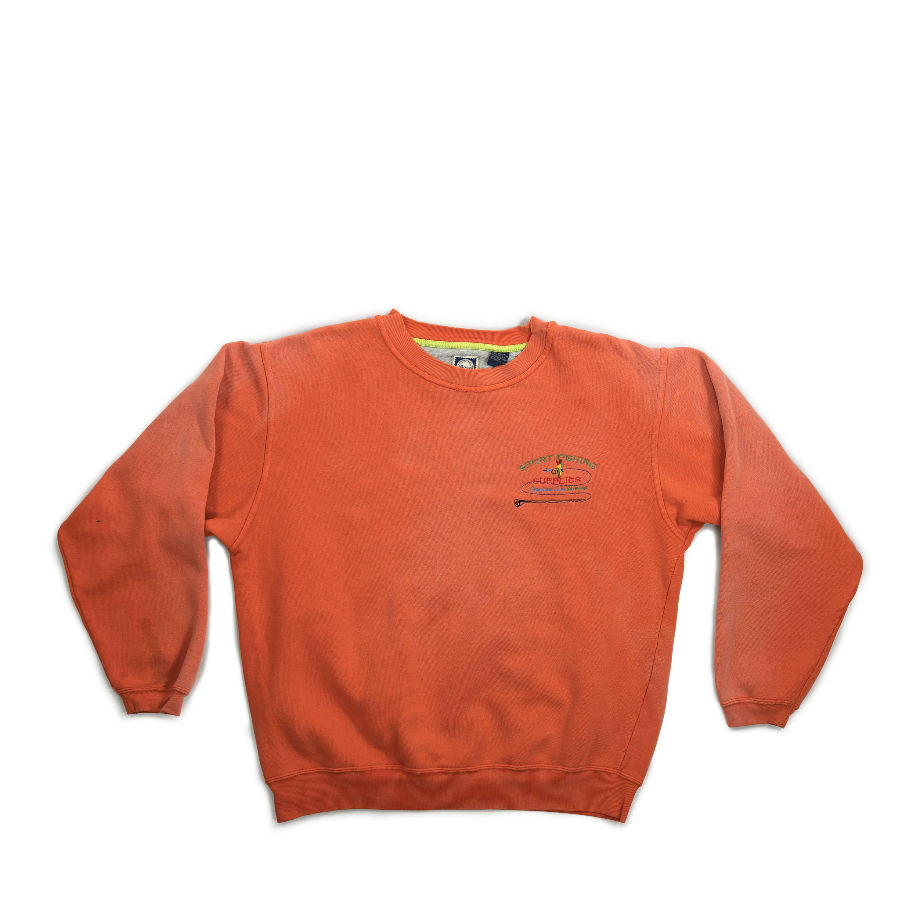 Vintage Vintage 1990's Sport Fishing Supply Thrashed Crewneck Faded Size US M / EU 48-50 / 2 - 1 Thumbnail