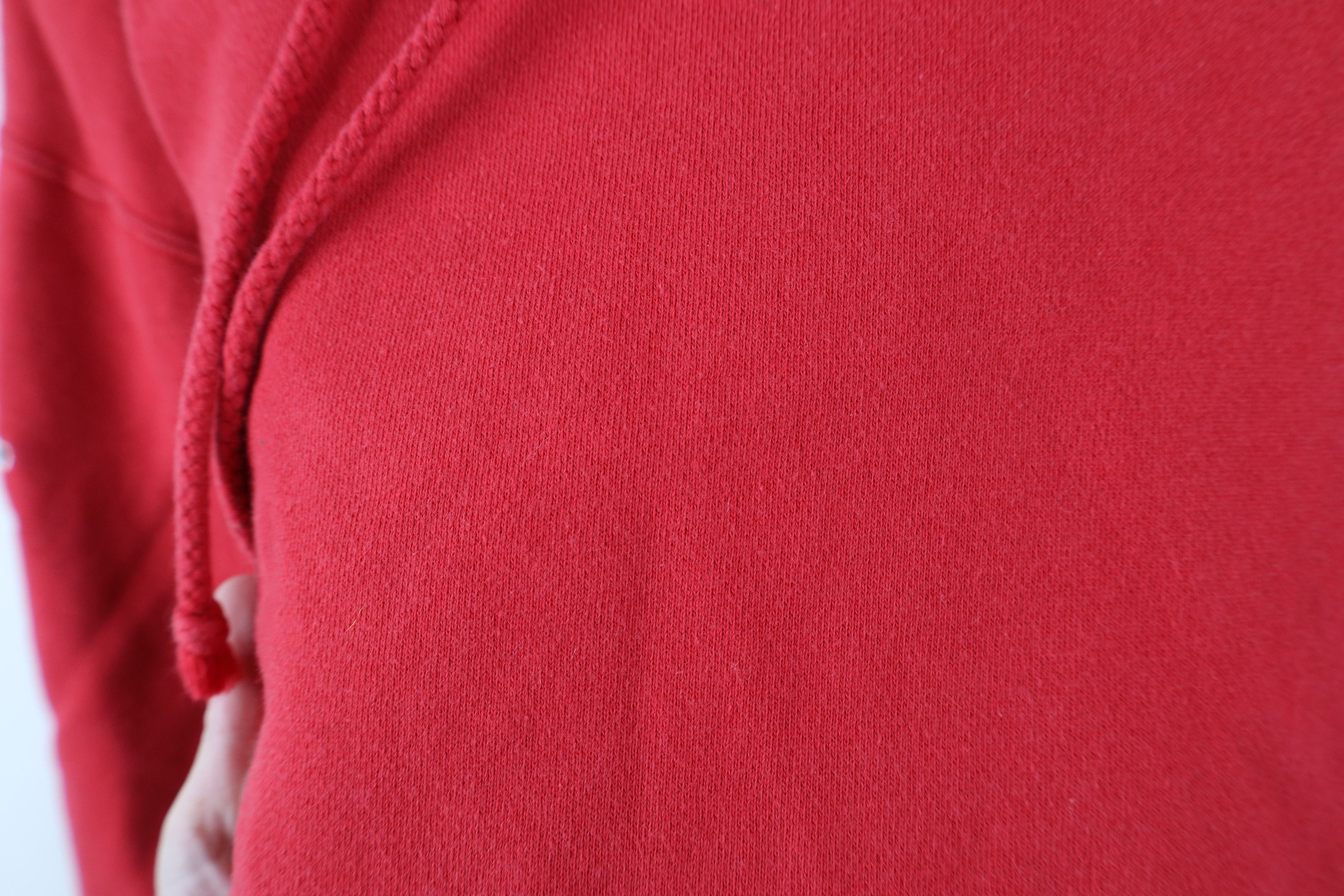 Reebok Vintage 90s Y2K Reebok Heavyweight Hoodie Sweatshirt Red Size US L / EU 52-54 / 3 - 9 Thumbnail