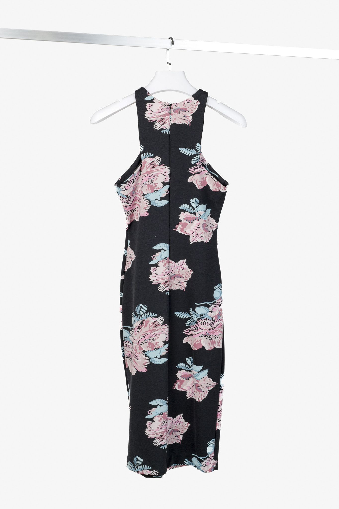 Elizabeth and James Elizabeth and James Leya Black-Multi Floral Midi Dress Size M / US 6-8 / IT 42-44 - 2 Thumbnail