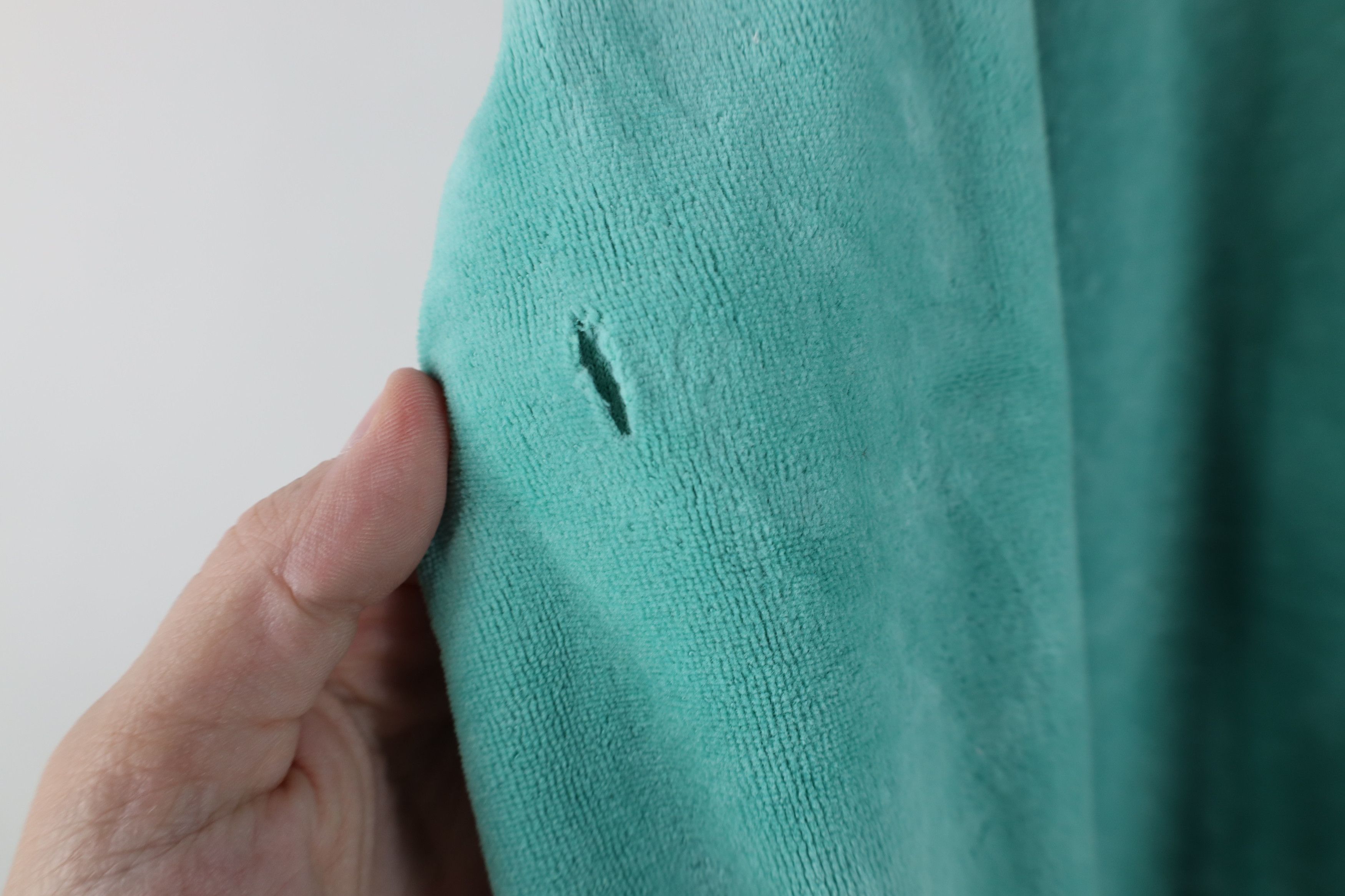 Vintage Vintage 70s Streetwear Blank Velour Sweater Teal USA Size L / US 10 / IT 46 - 8 Thumbnail